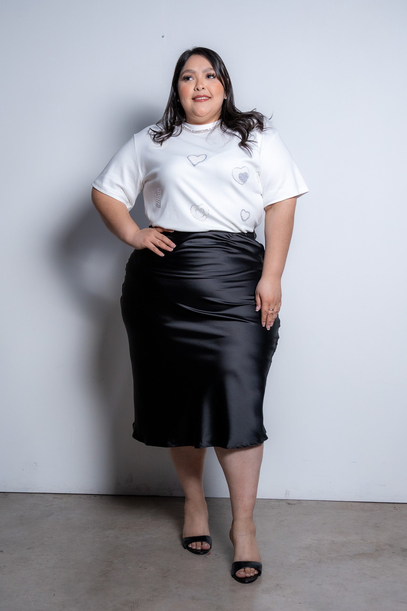 Blusa corazones piedras