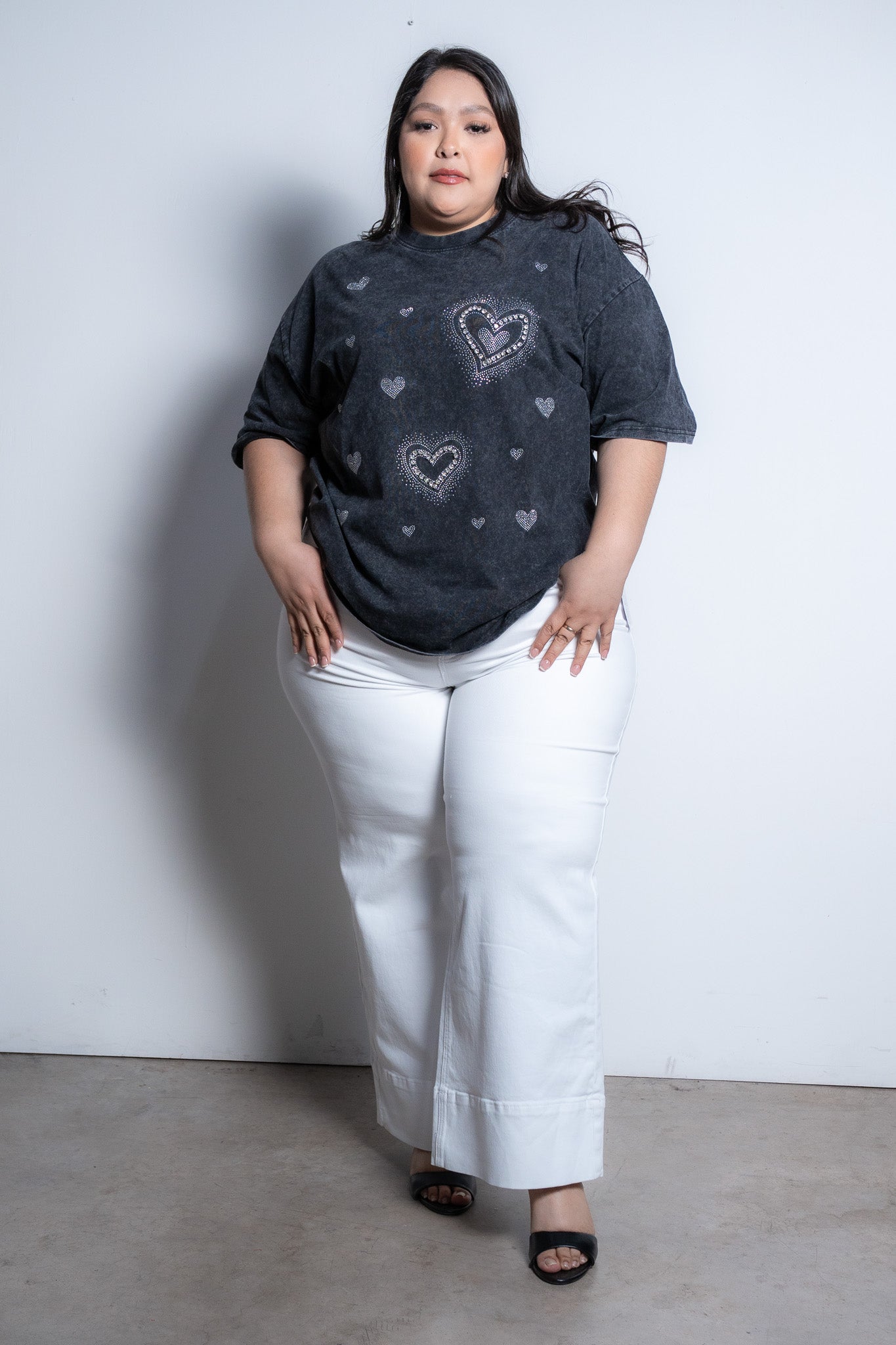 Jeans Curvy Recto Crop Blanco Cintura Alta Equilibra Figura