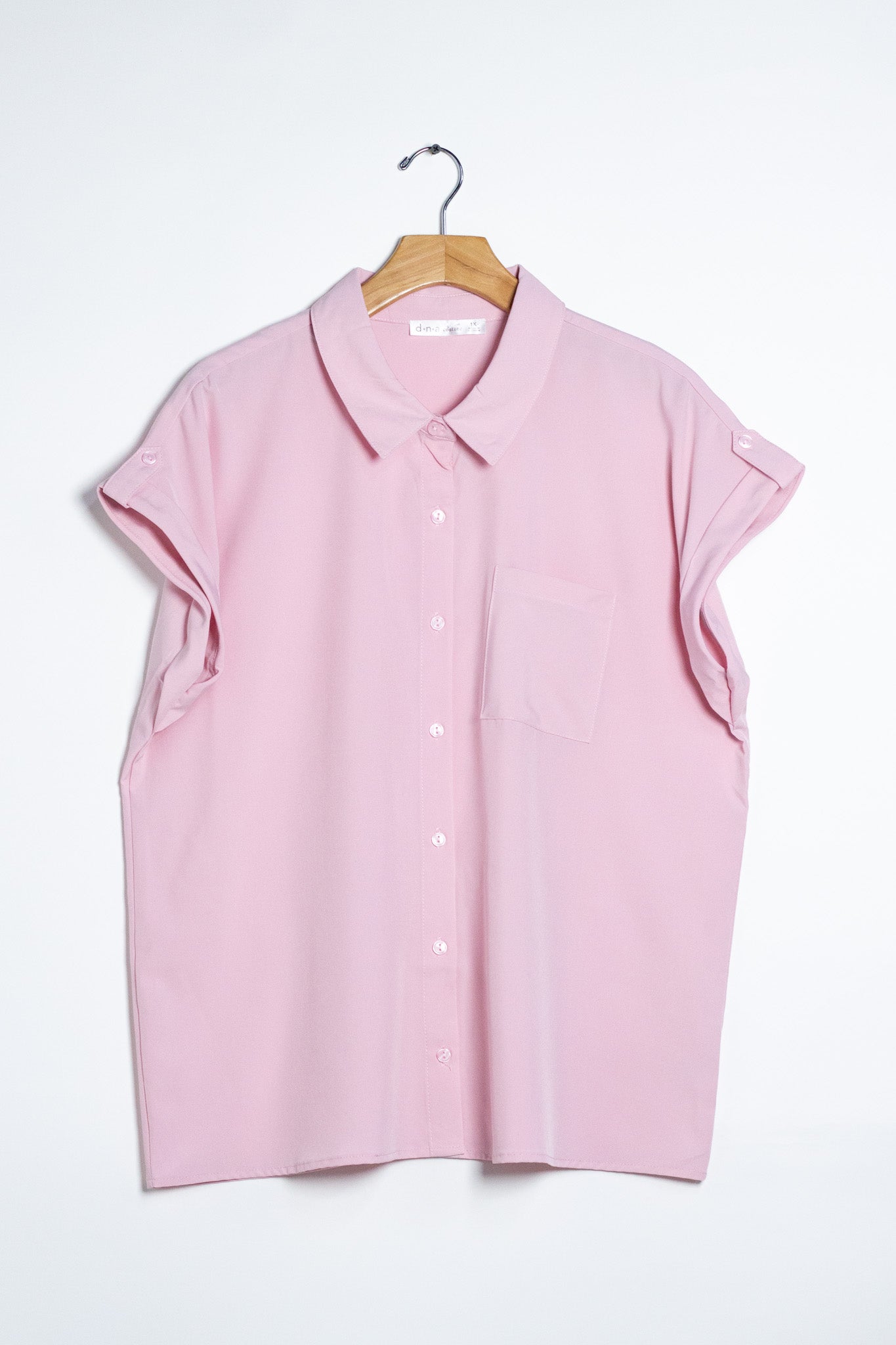 Camisa Curvy Lisa con Bolsa Rosa - frente