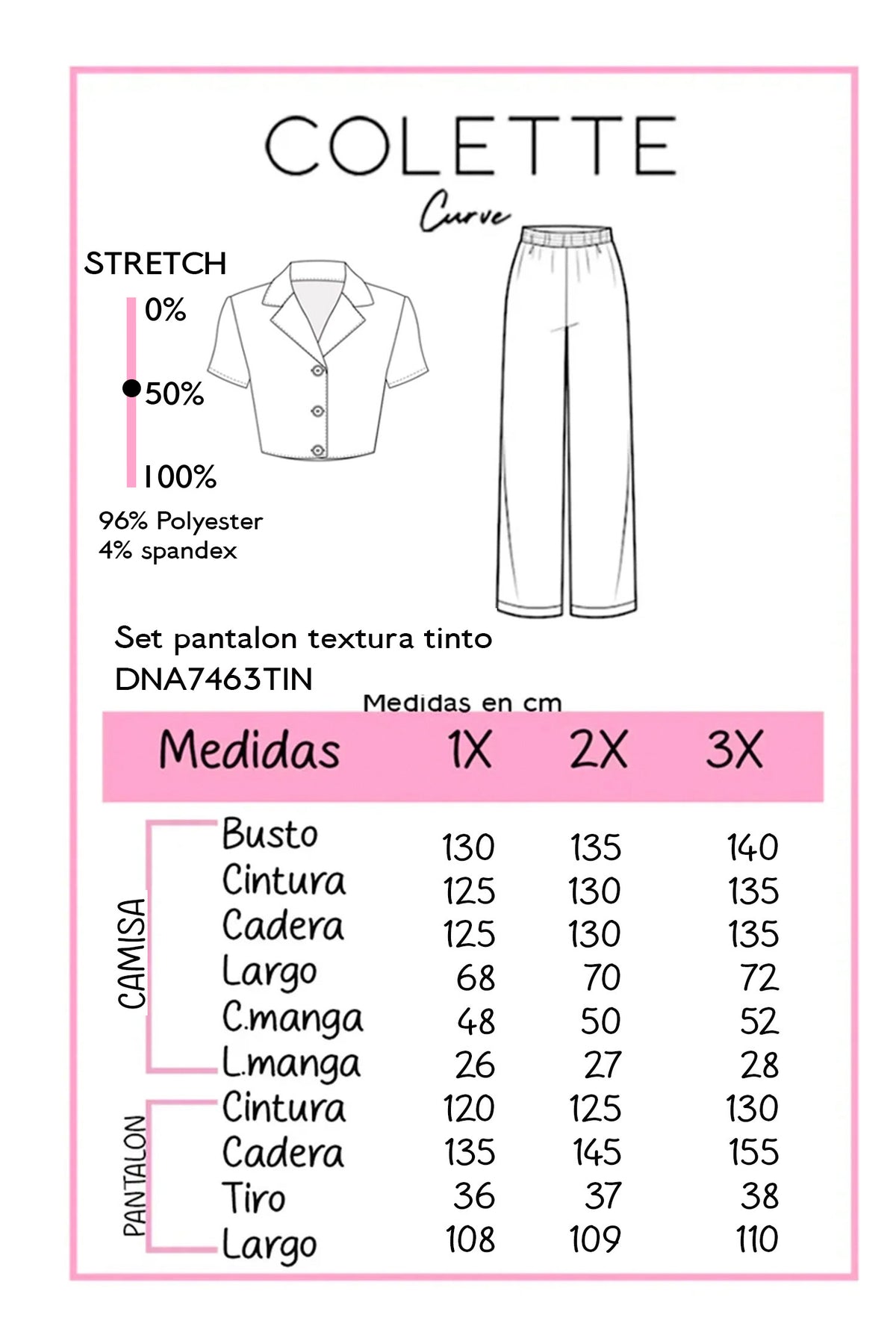 Set Curvy Camisa Pantalón Wide Textura Tinto