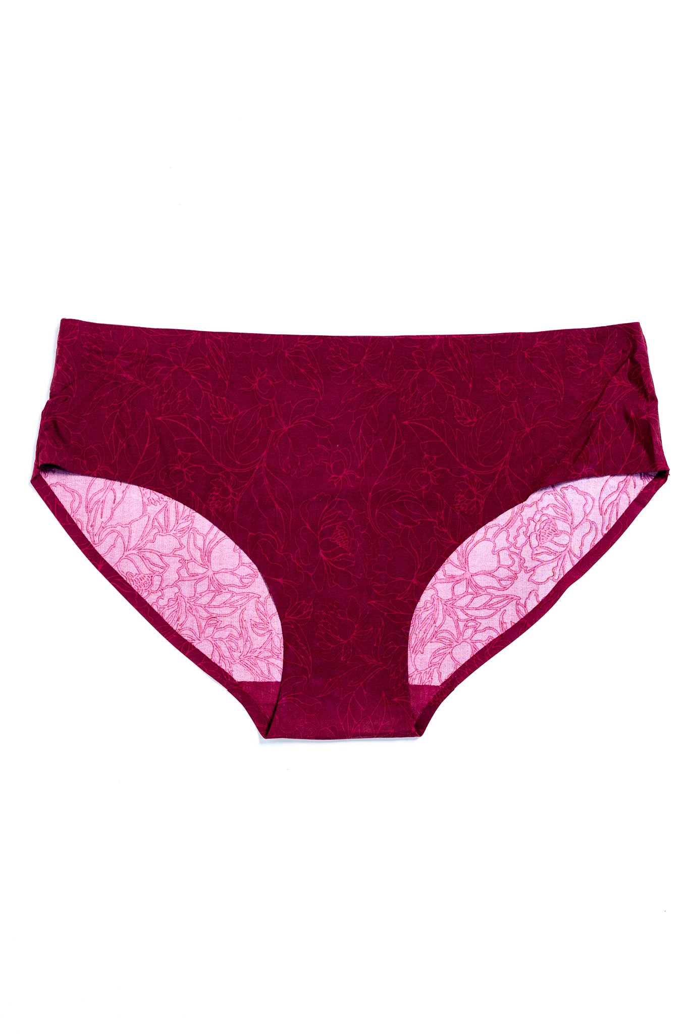 Panti Curvy Tinto Bordado Floral Algodón Stretch Tallas Extras