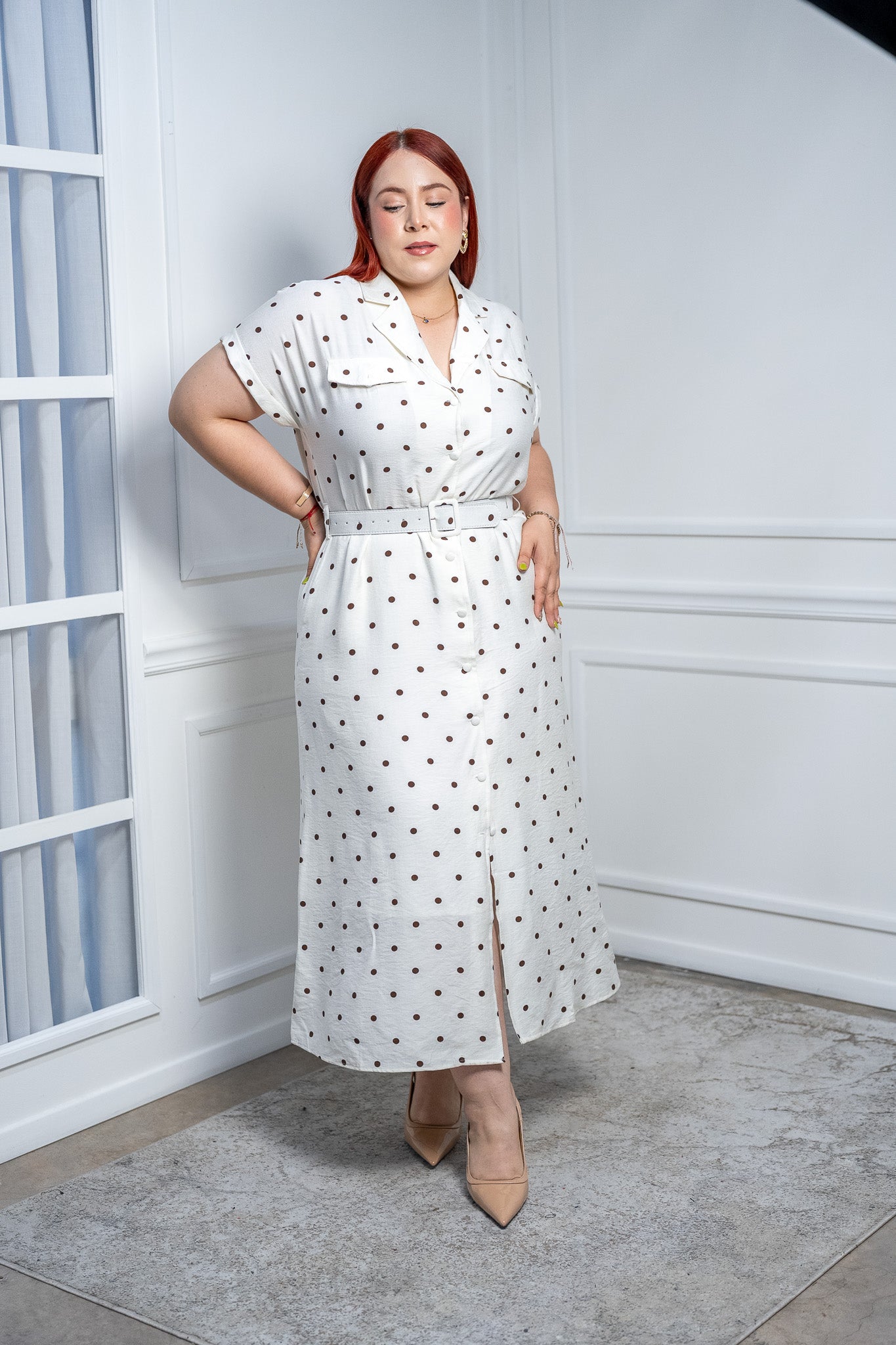 VESTIDO BLANCO POLKA