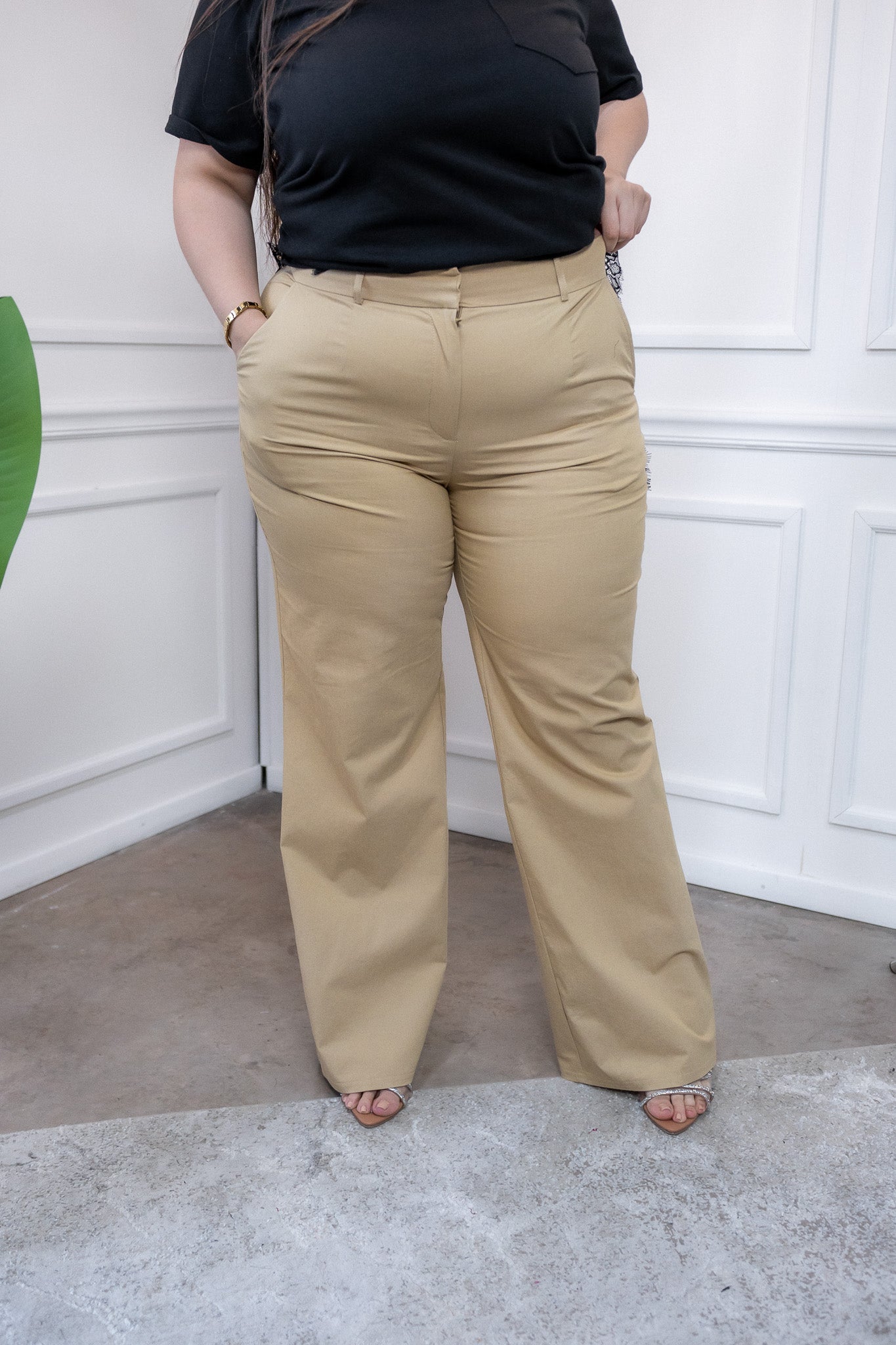 Pantalón Curvy Algodón Cómodo Versátil Looks Frescos Día