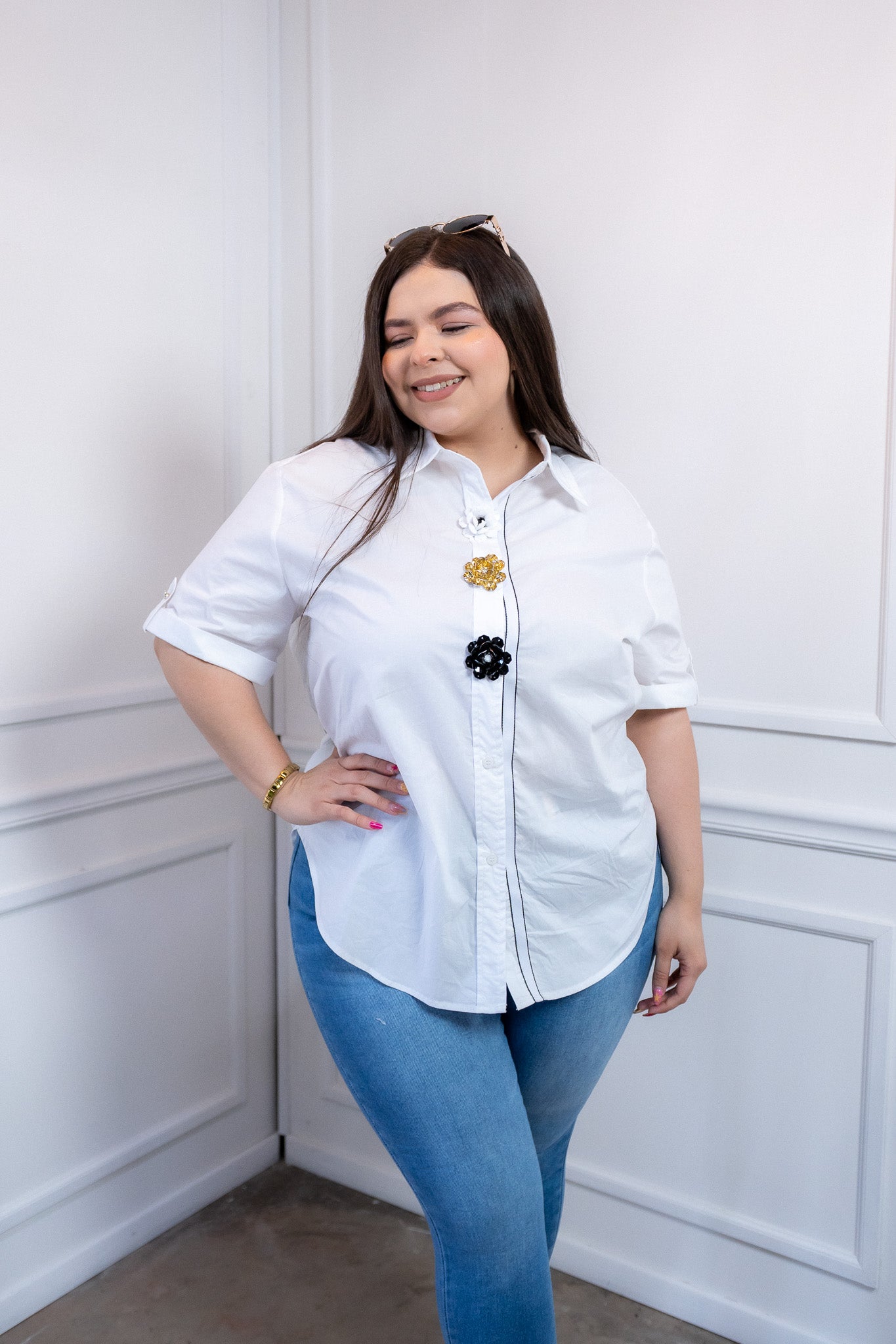 Camisa Curvy Fresca Elegante Femenina Lista en Minutos