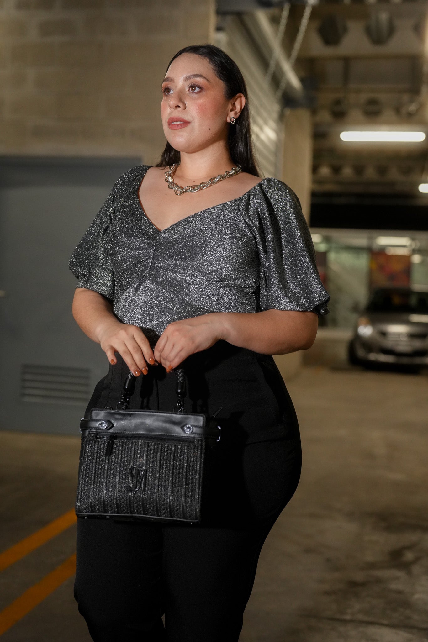Blusa Brillos Plata