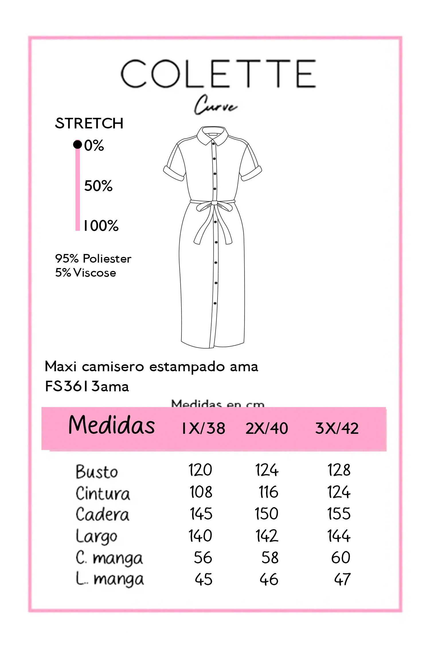 Chart de medidas FS3613AMA