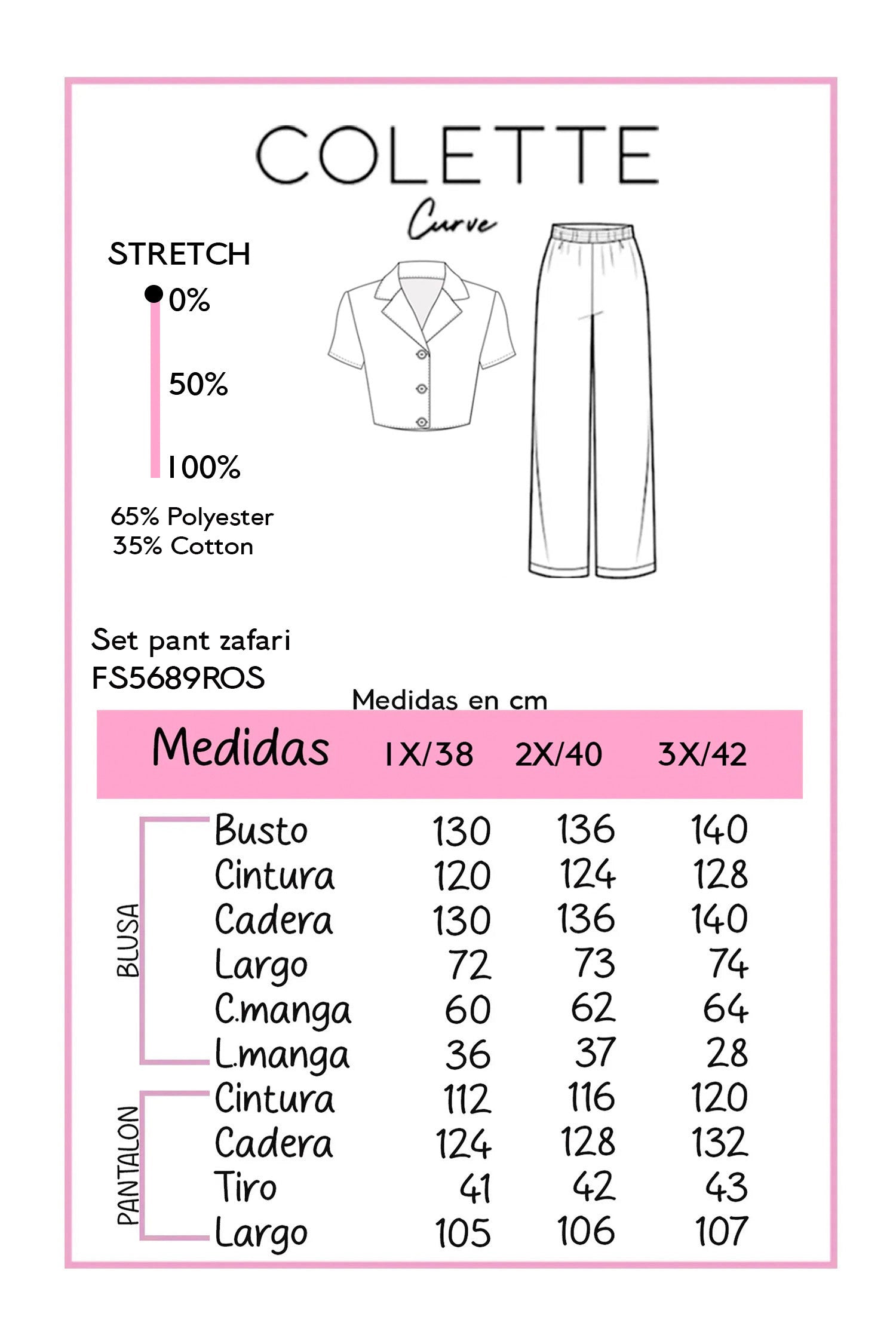 Chart de medidas FS5689ROS