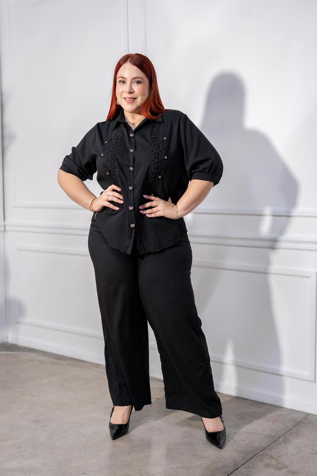 Set Curvy Pantalón Napoleón Negro