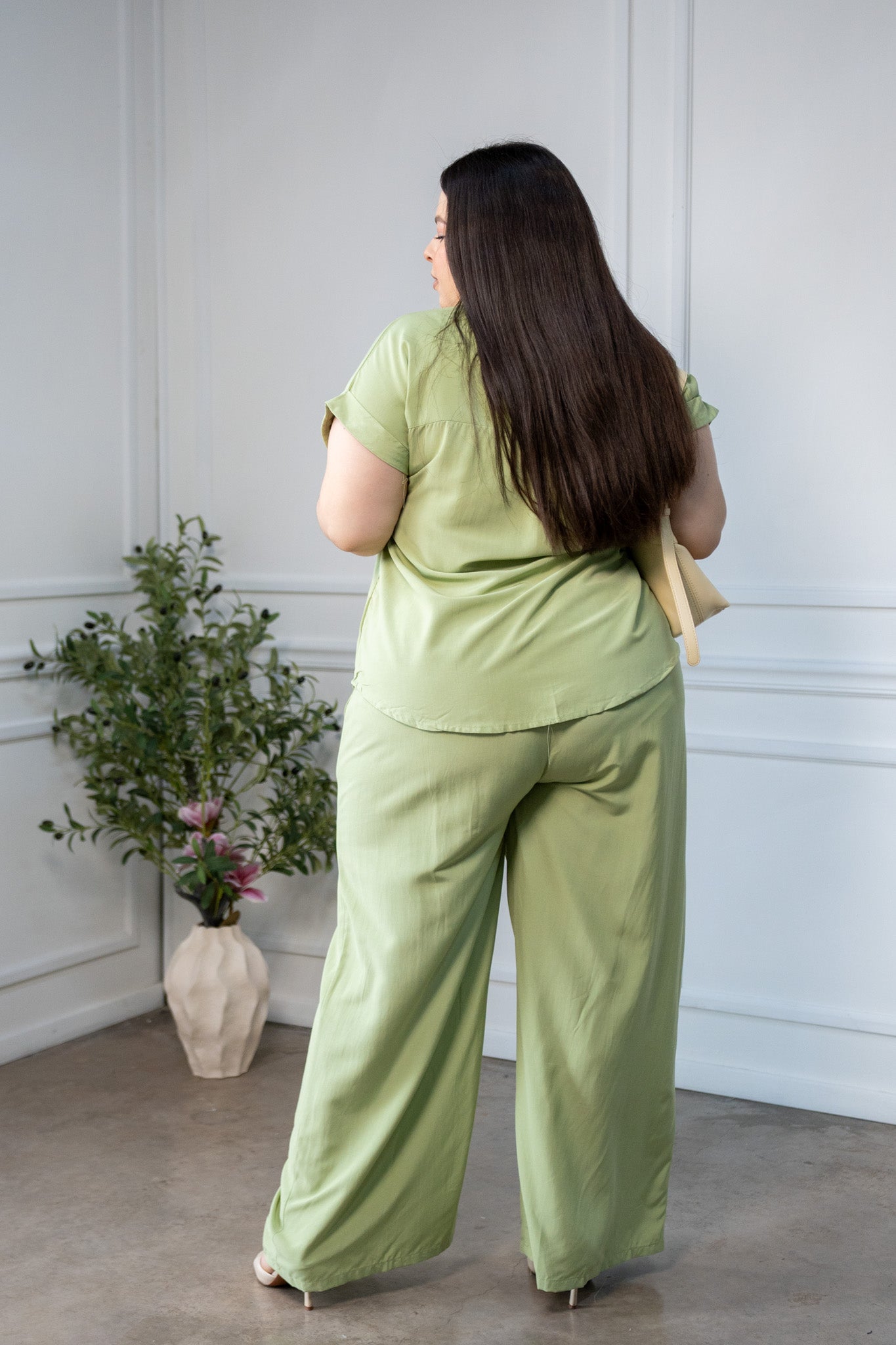 Set Camisa y Pantalón Curvy Verde