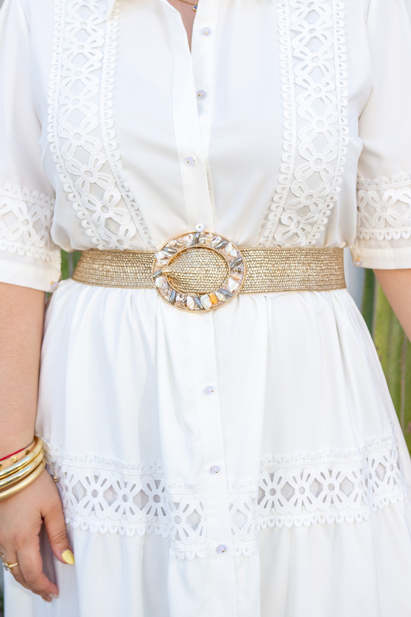 Vestido Cami Curvy Bordado Blanco vista