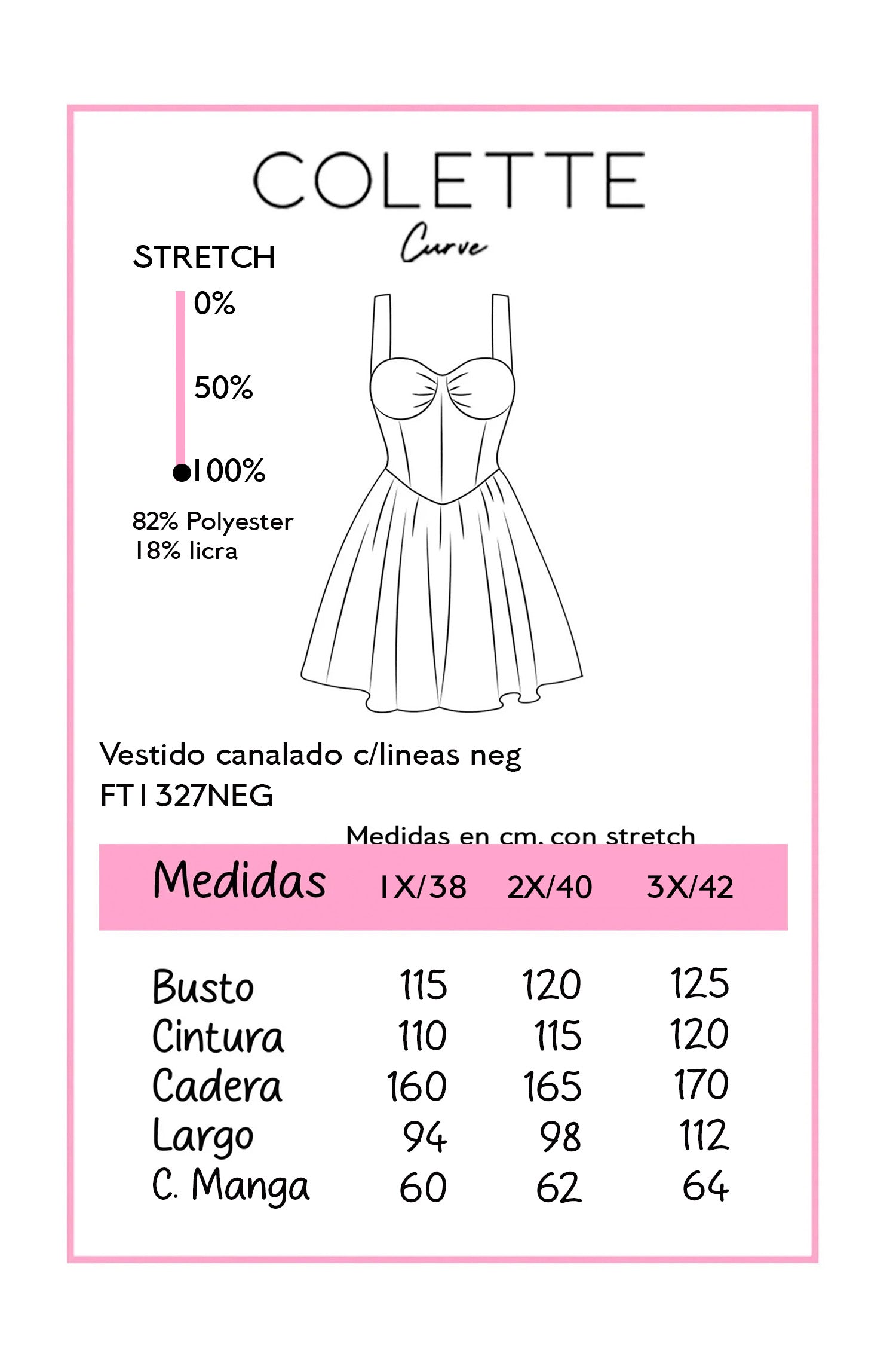 Chart de medidas FT1327NEG