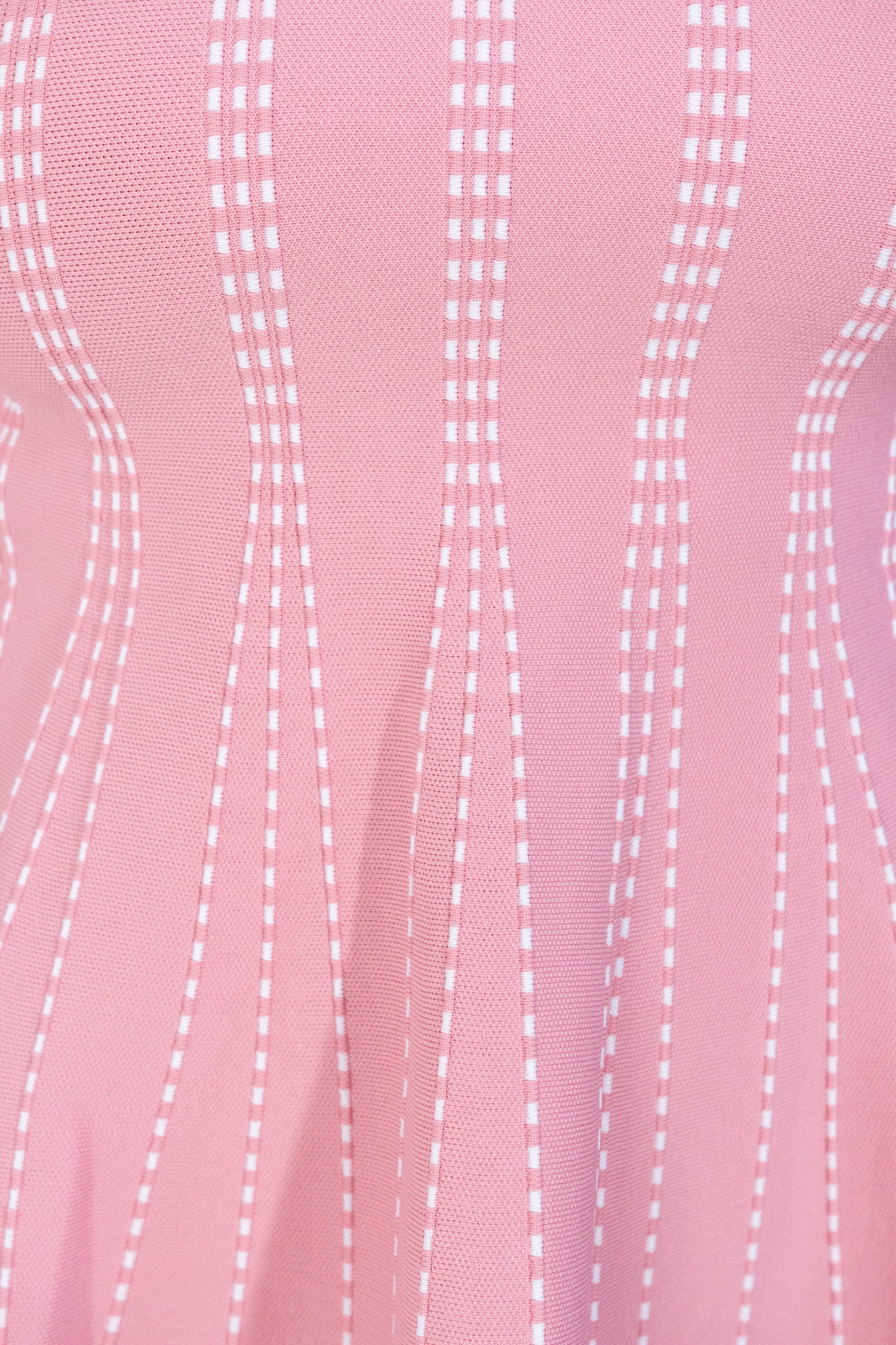 Blusa Curvy Peplum Estampado Pespunte Rosa Palo