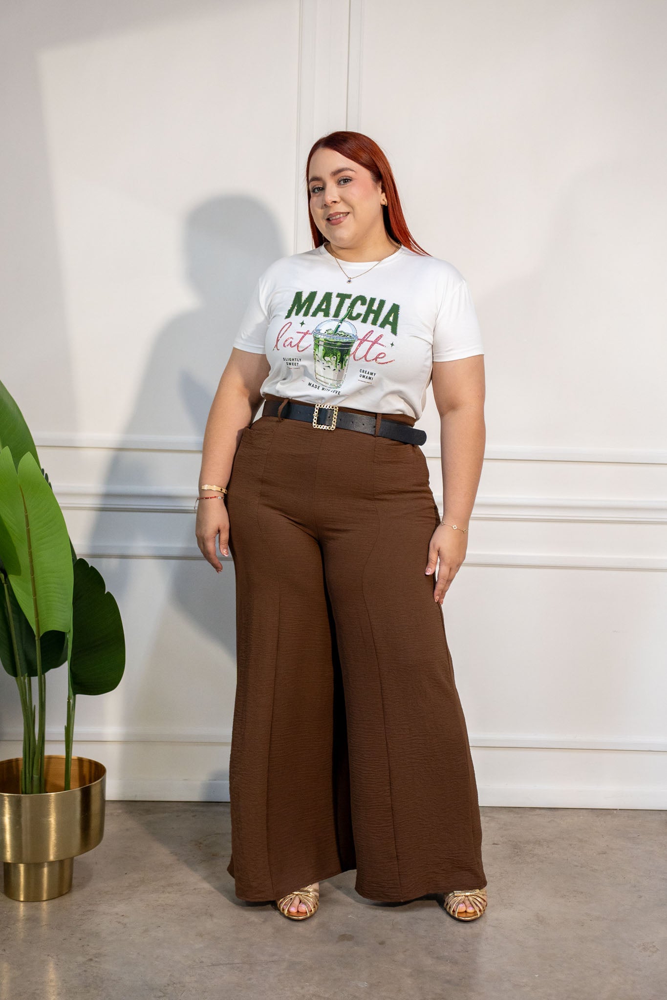 Playera Matcha Latte Curvy Blanco