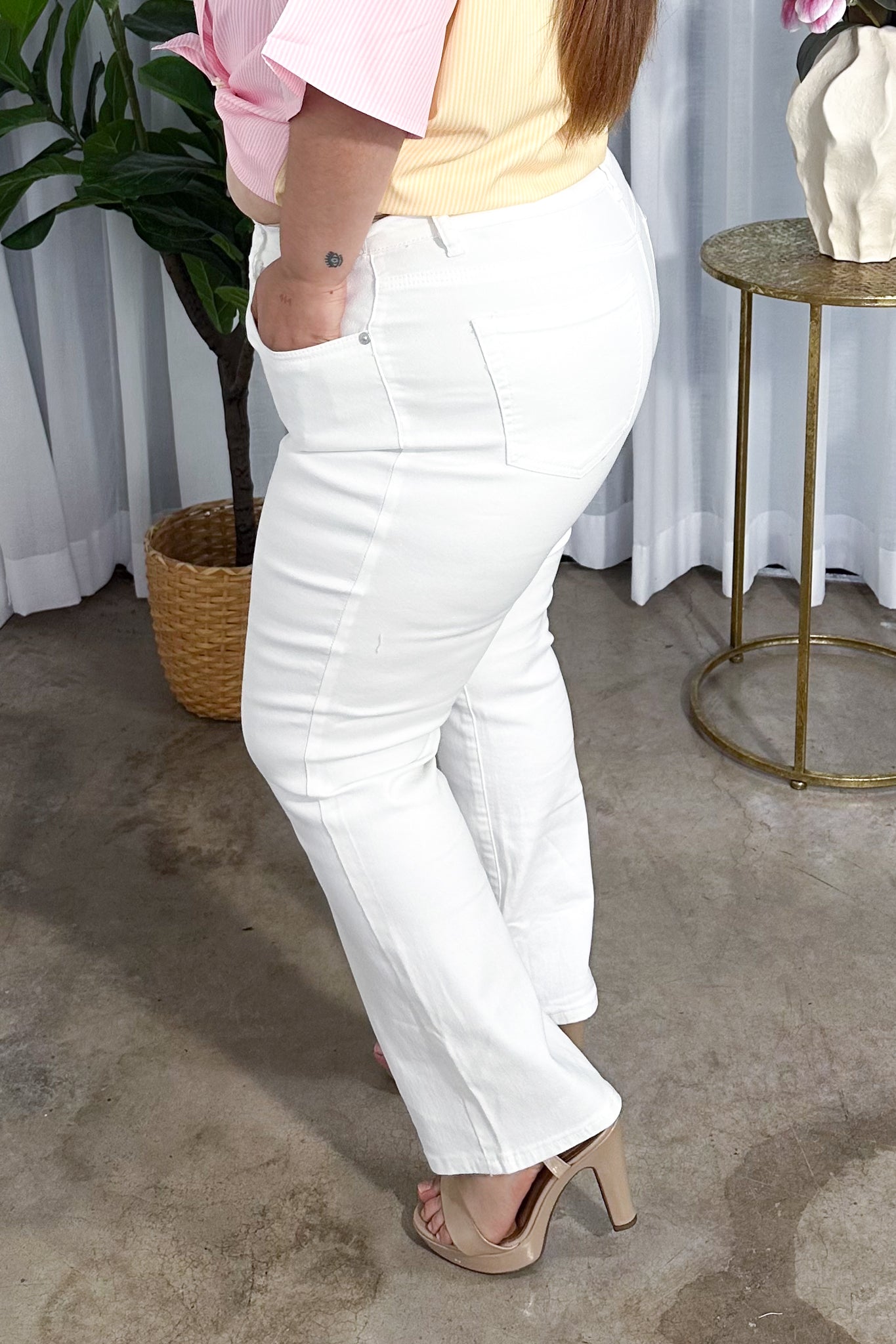 Jeans liso blanco