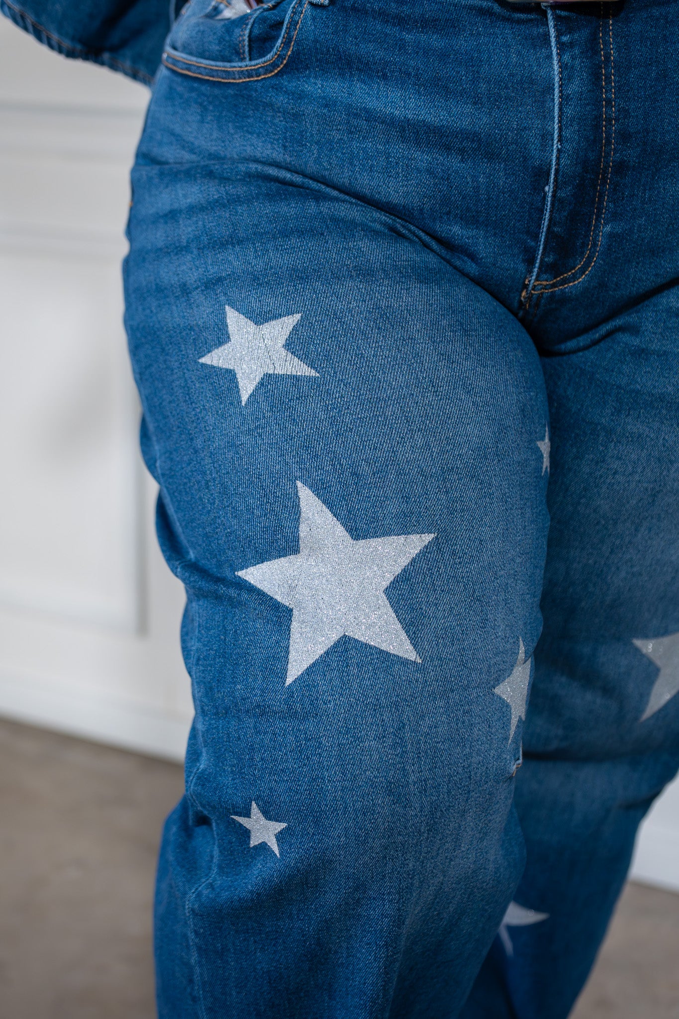 Jeans barrel estrellas osc