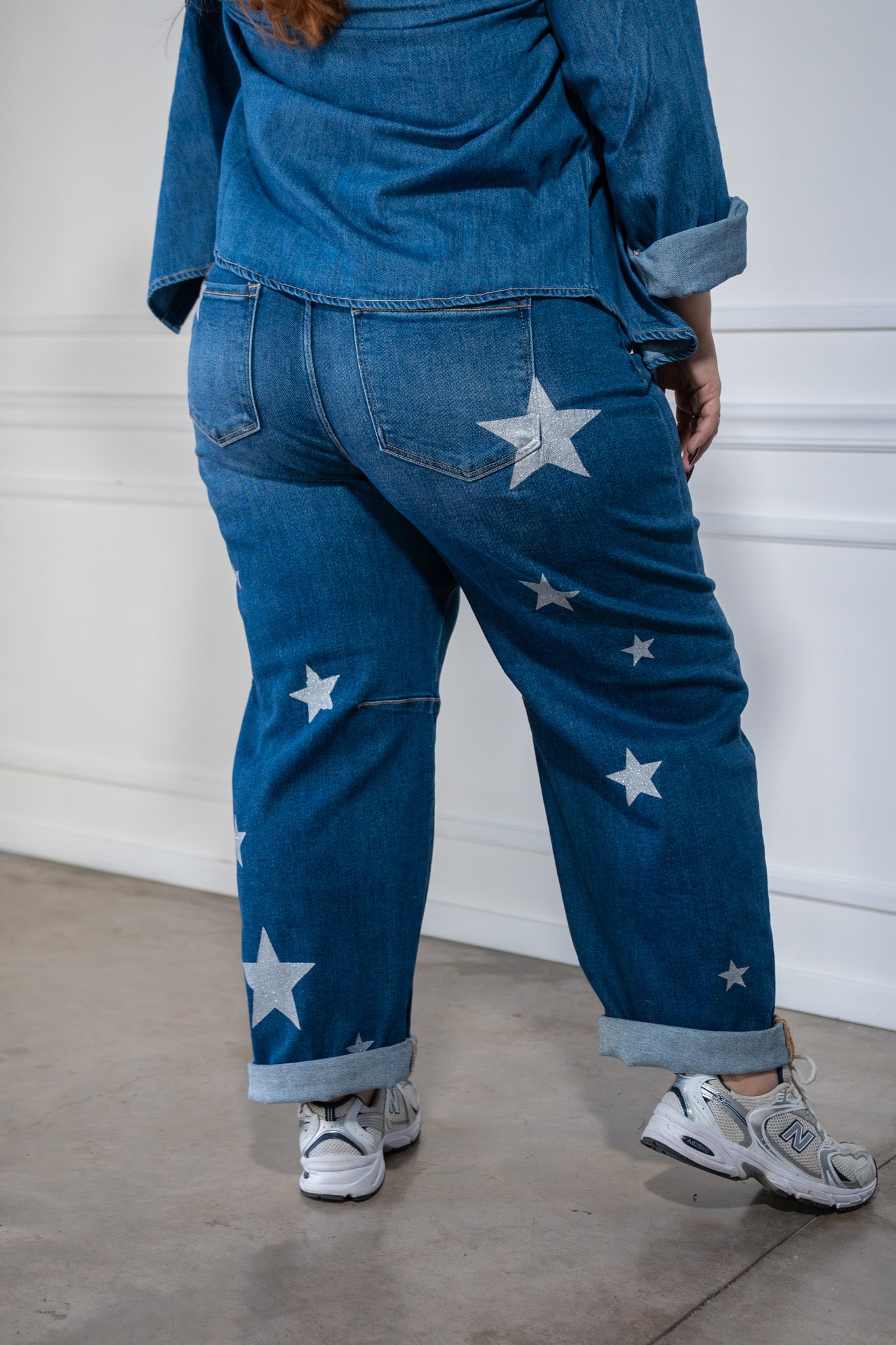 Jeans barrel estrellas osc