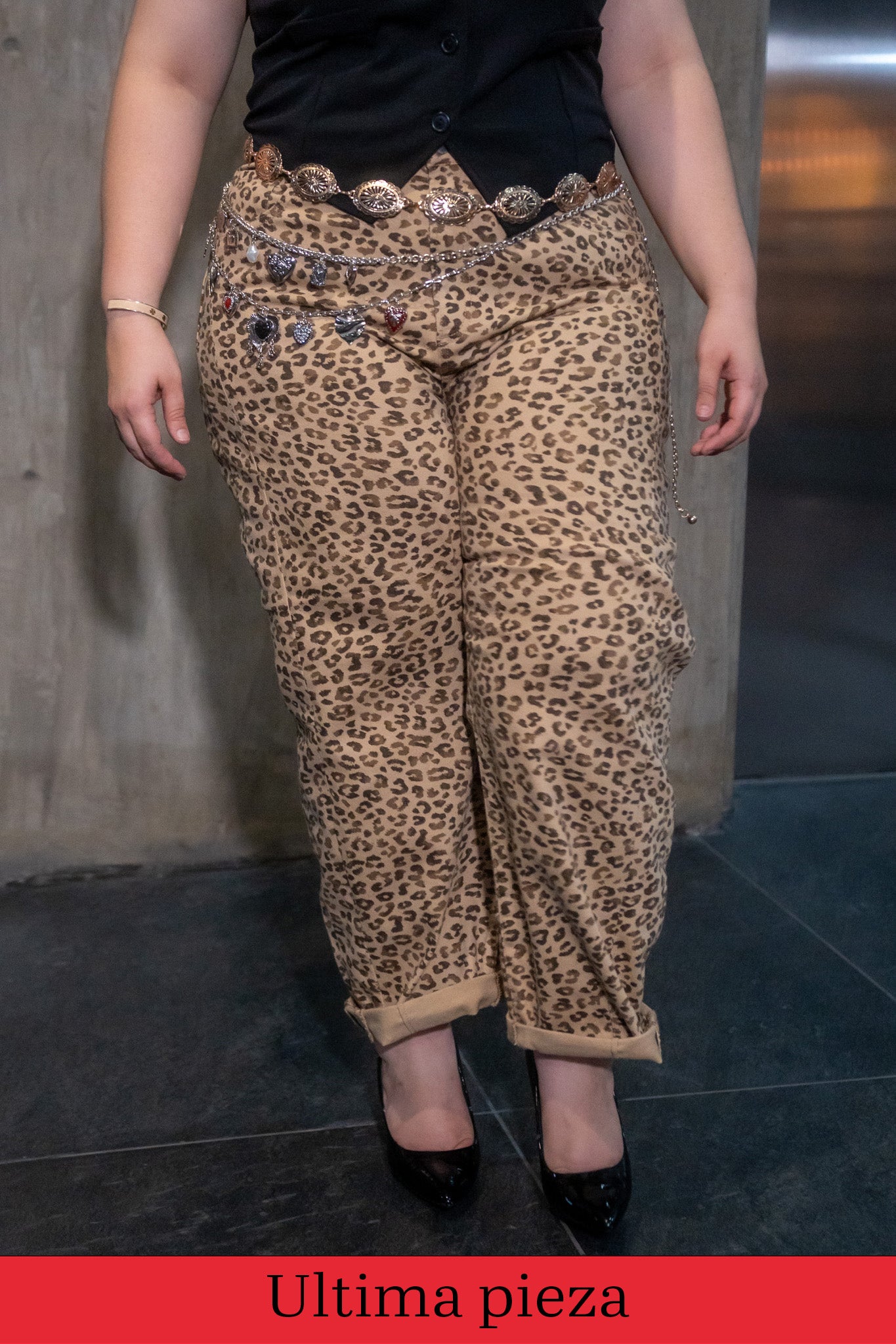 Jeans barrel leopardo
