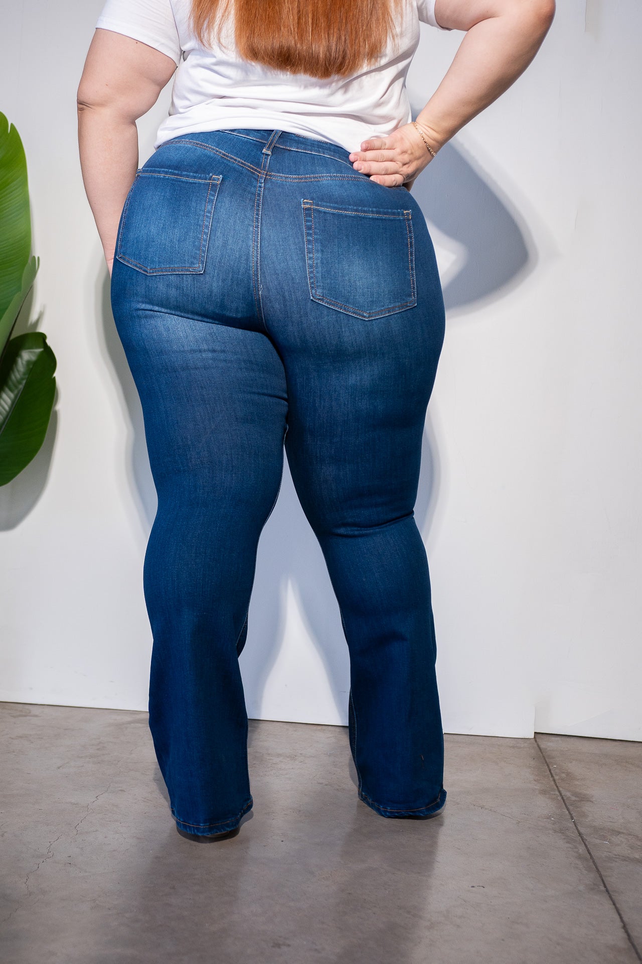 Jeans Flare Rasgado Azul