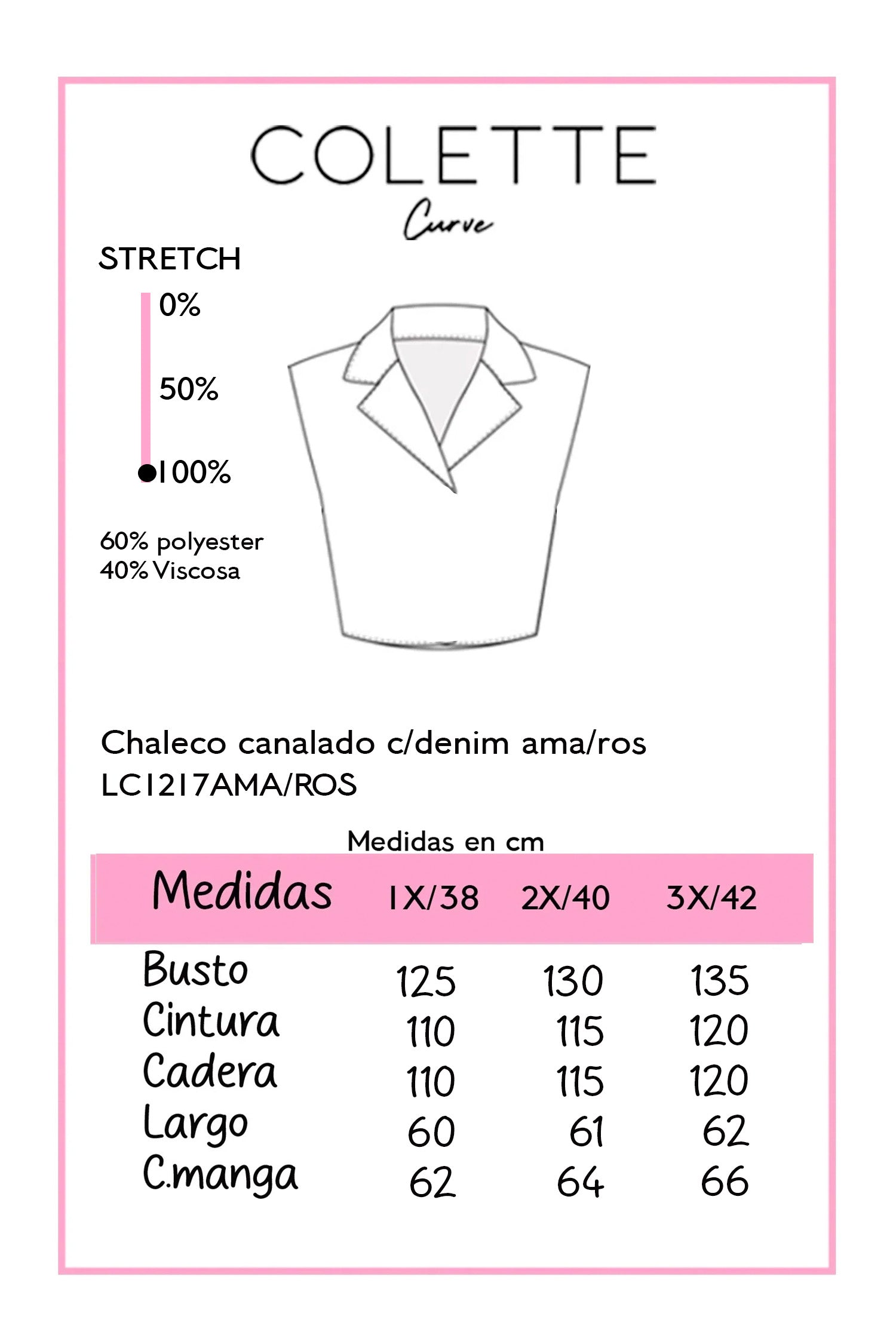 Tabla de medidas LC1217AMA