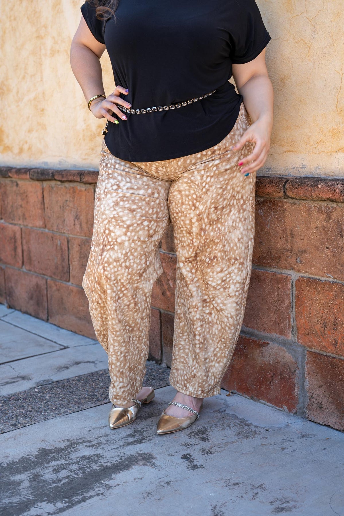 Jeans Curvy Recto Bambi Café