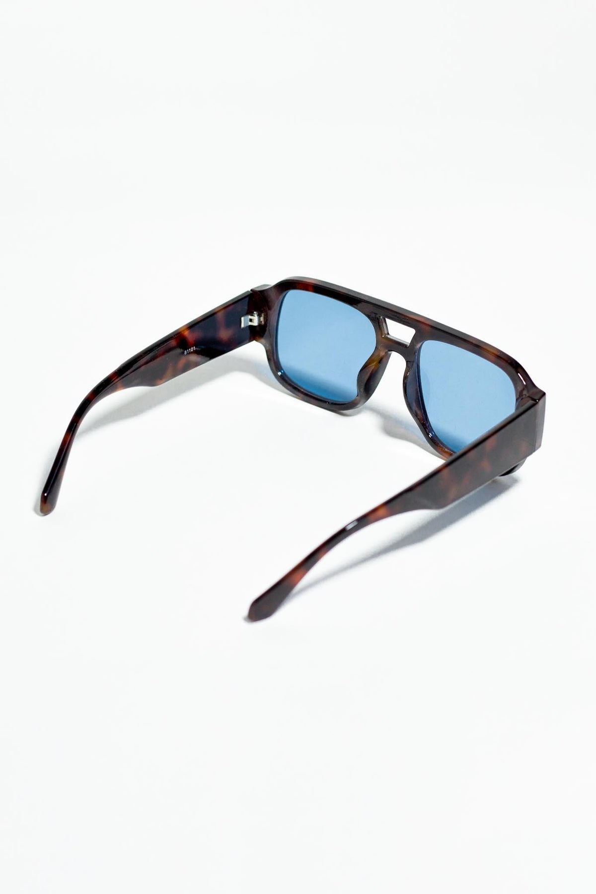 Lentes de Sol con Armazón Grueso Azul-print para Mujer