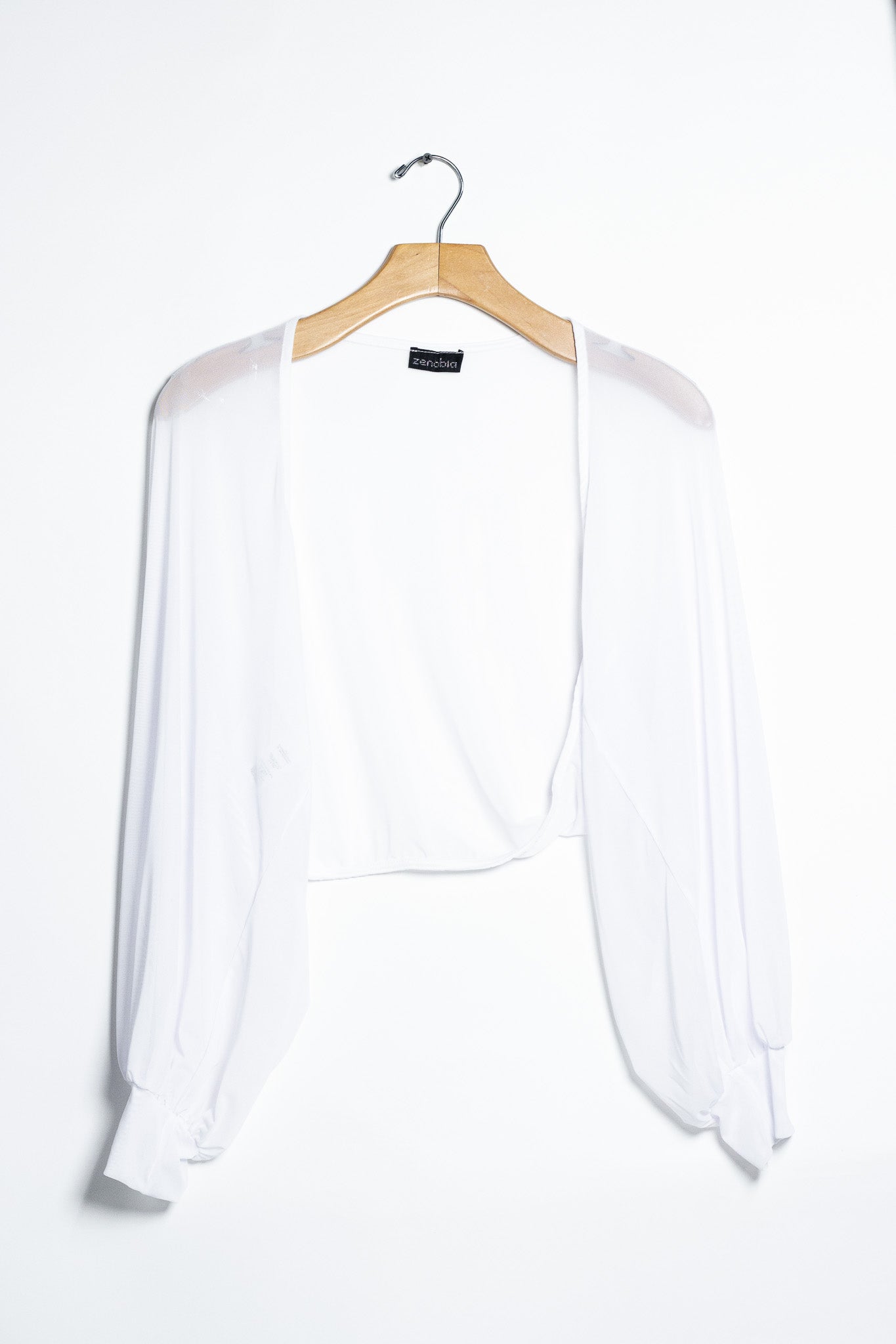 Bolero Curvy Mesh Manga Larga