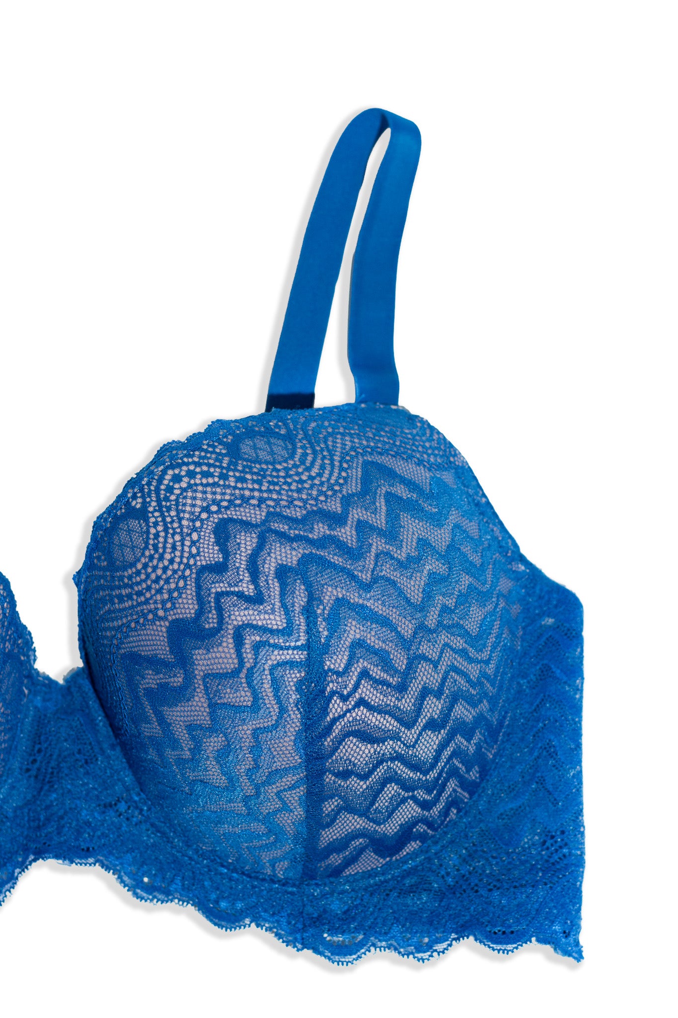 Brassier Curvy de Encaje Azul