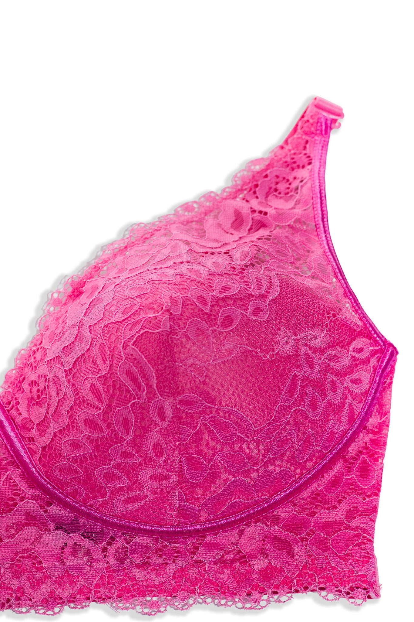 Brassier Curvy de Encaje Rosa