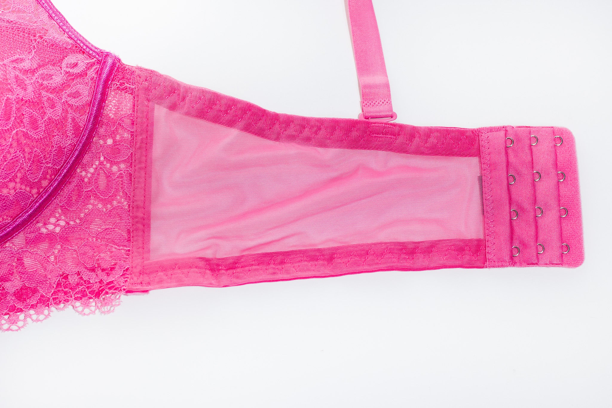 Brassier Curvy de Encaje Rosa