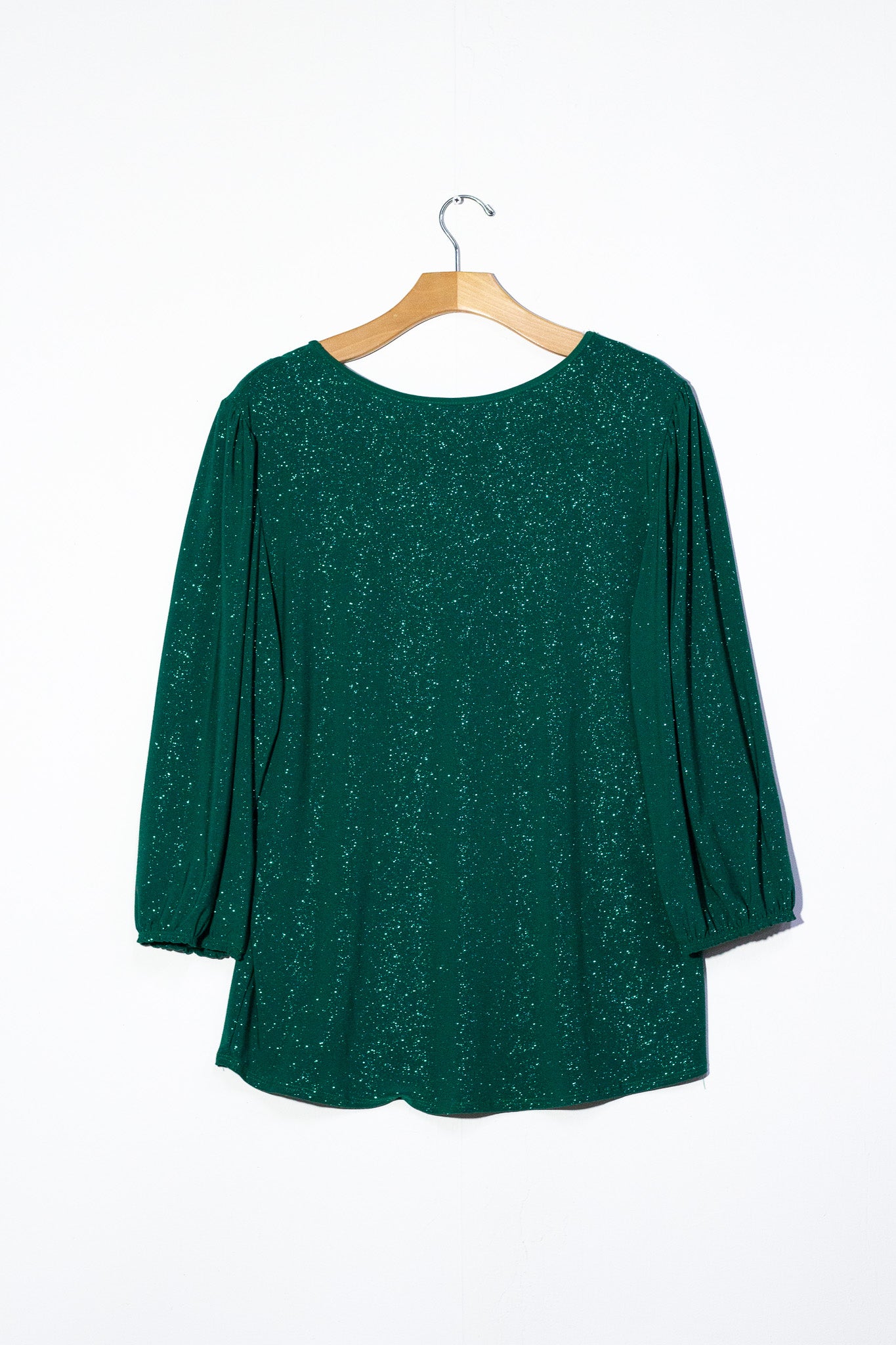 Blusa m/larga glitter verde