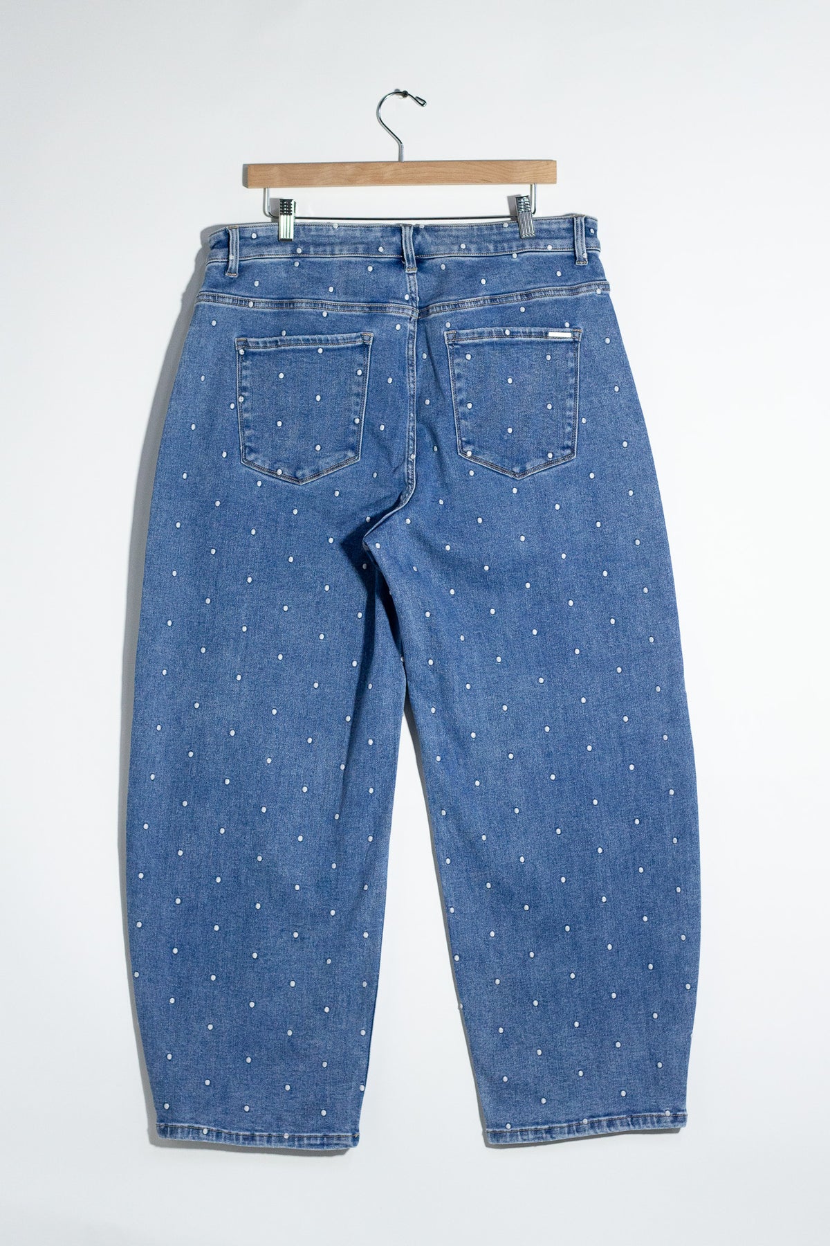 Jeans Crop Barrel Polka Dot Curvy Claro