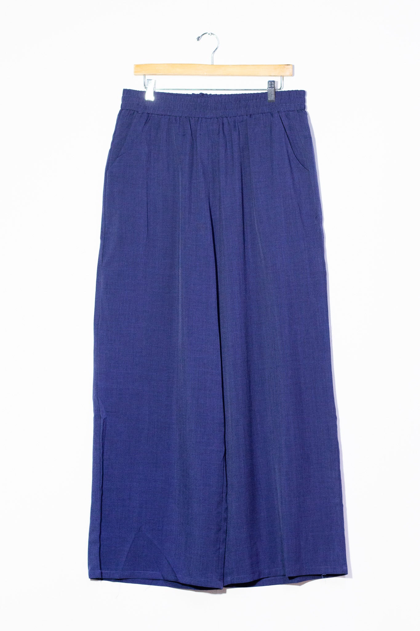 set pantalon camisa con lazo liso azul