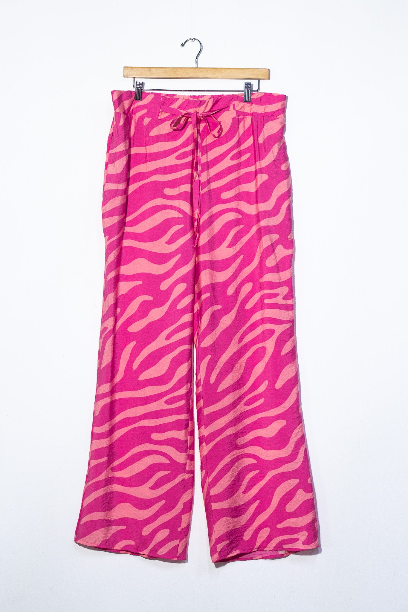 Set pantalon print cebra rosa