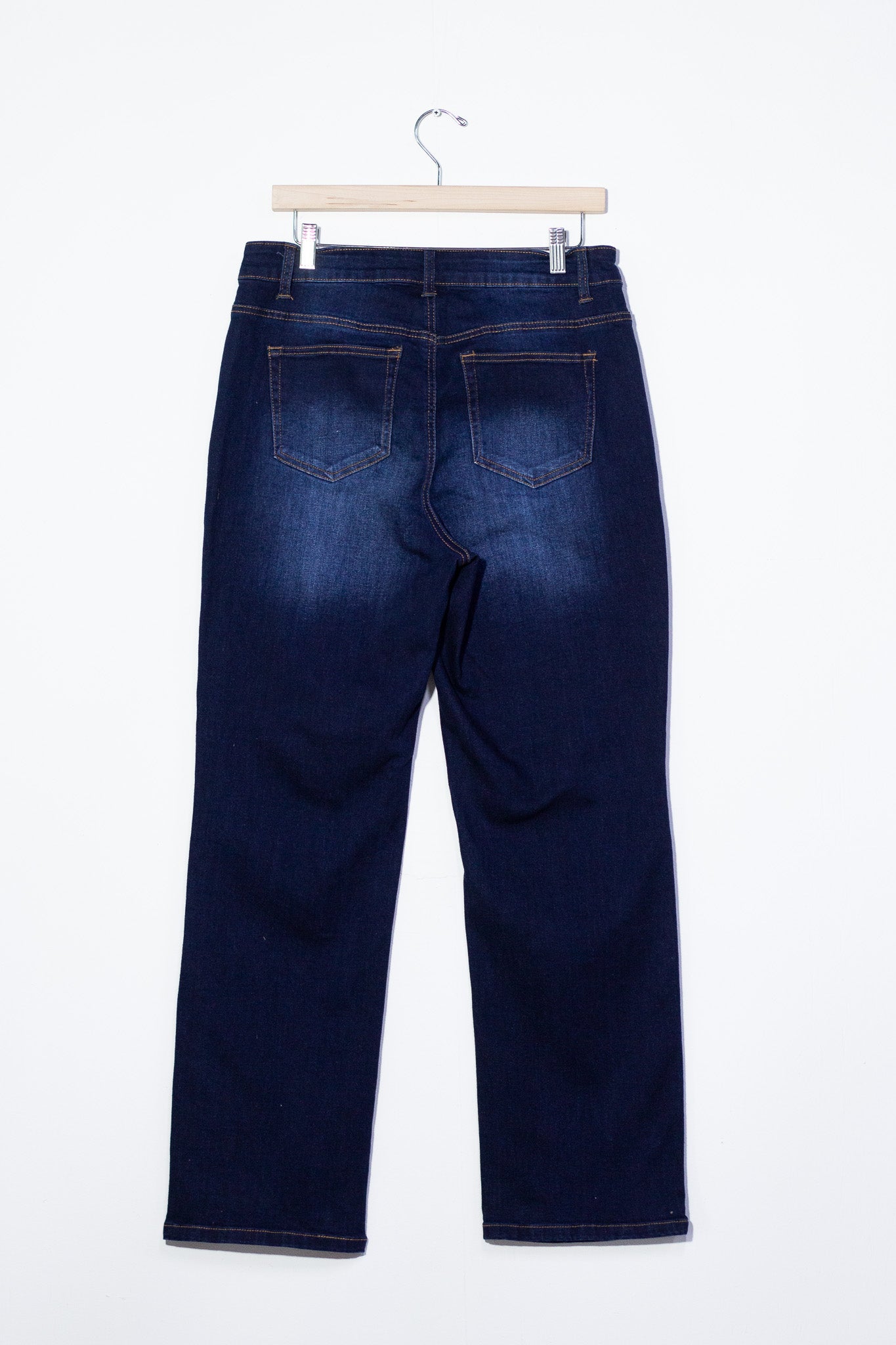 Jeans basico liso recto osc