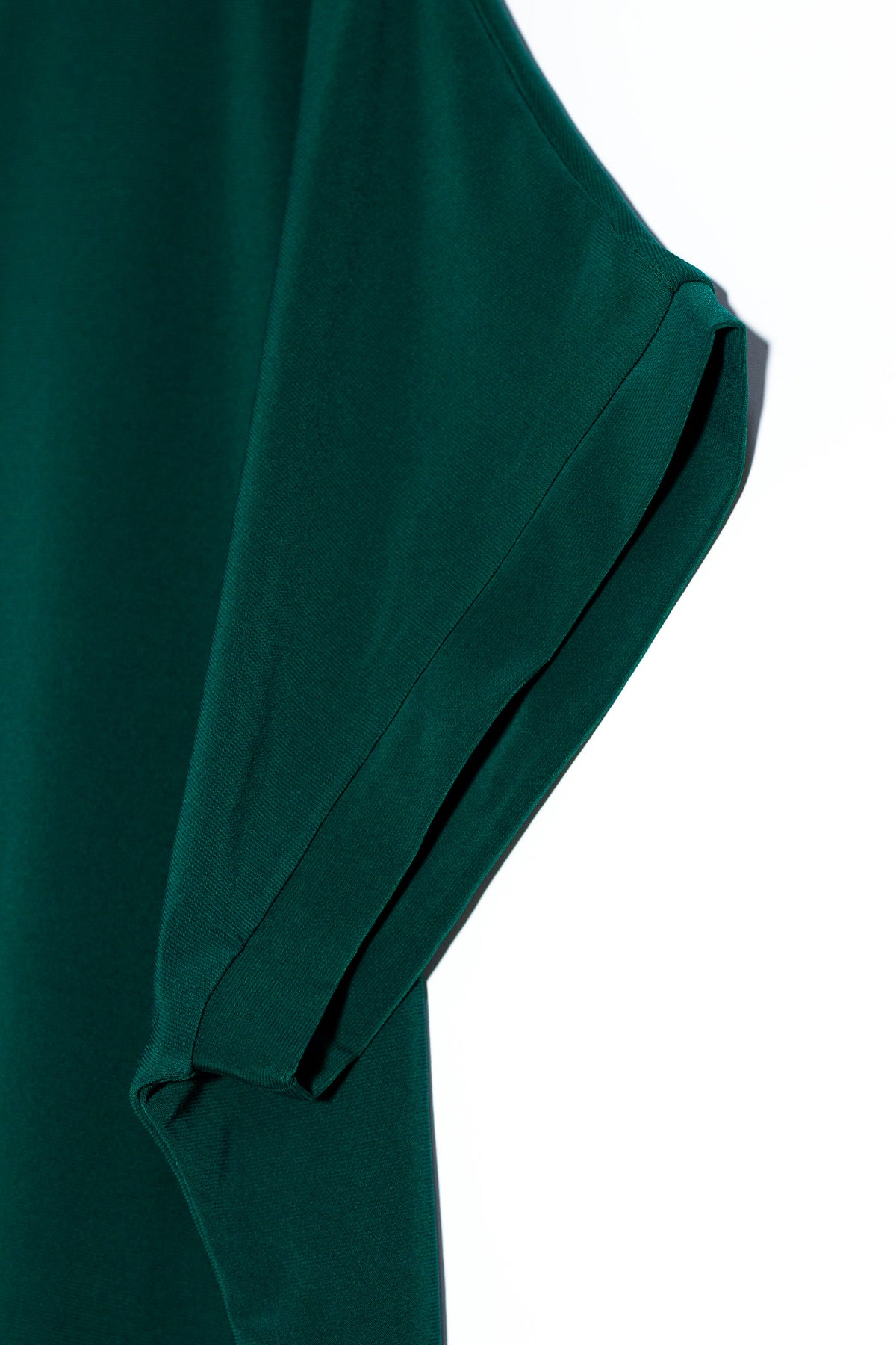 Blusa curvy licra cuello redondo manga corta verde