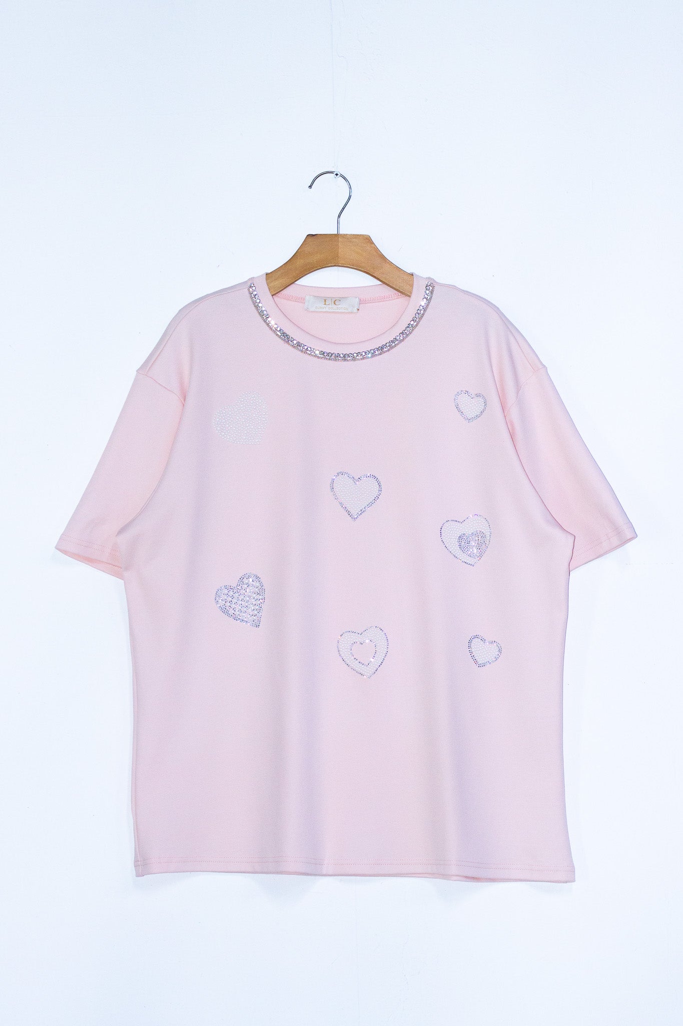 Blusa corazones piedras