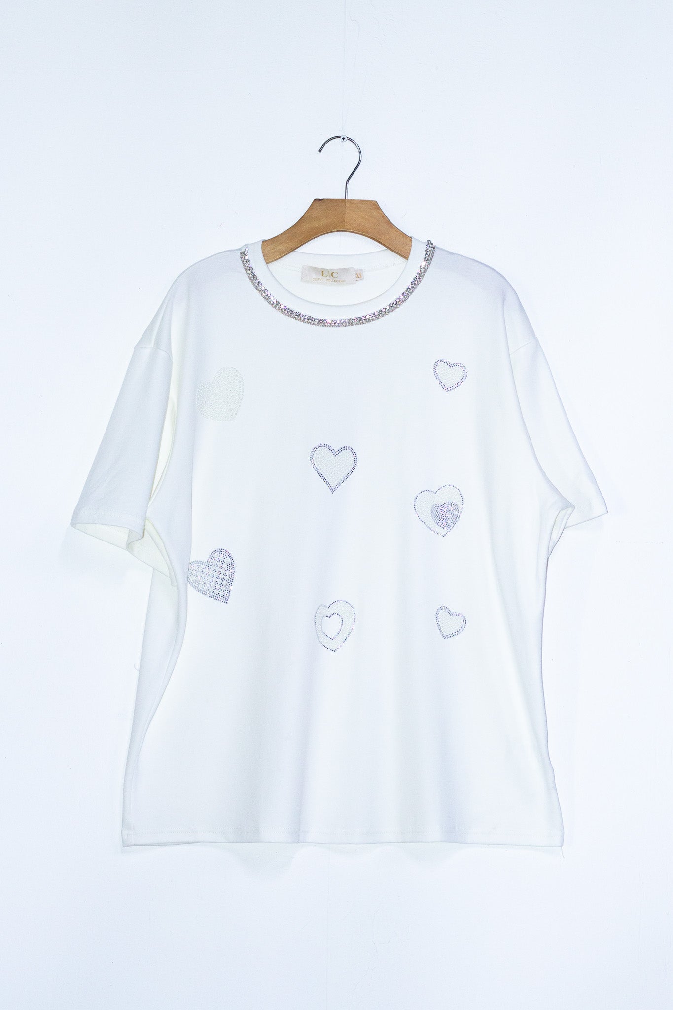 Blusa Algodón Stretch con Piedras | Talla Extra Plus Size