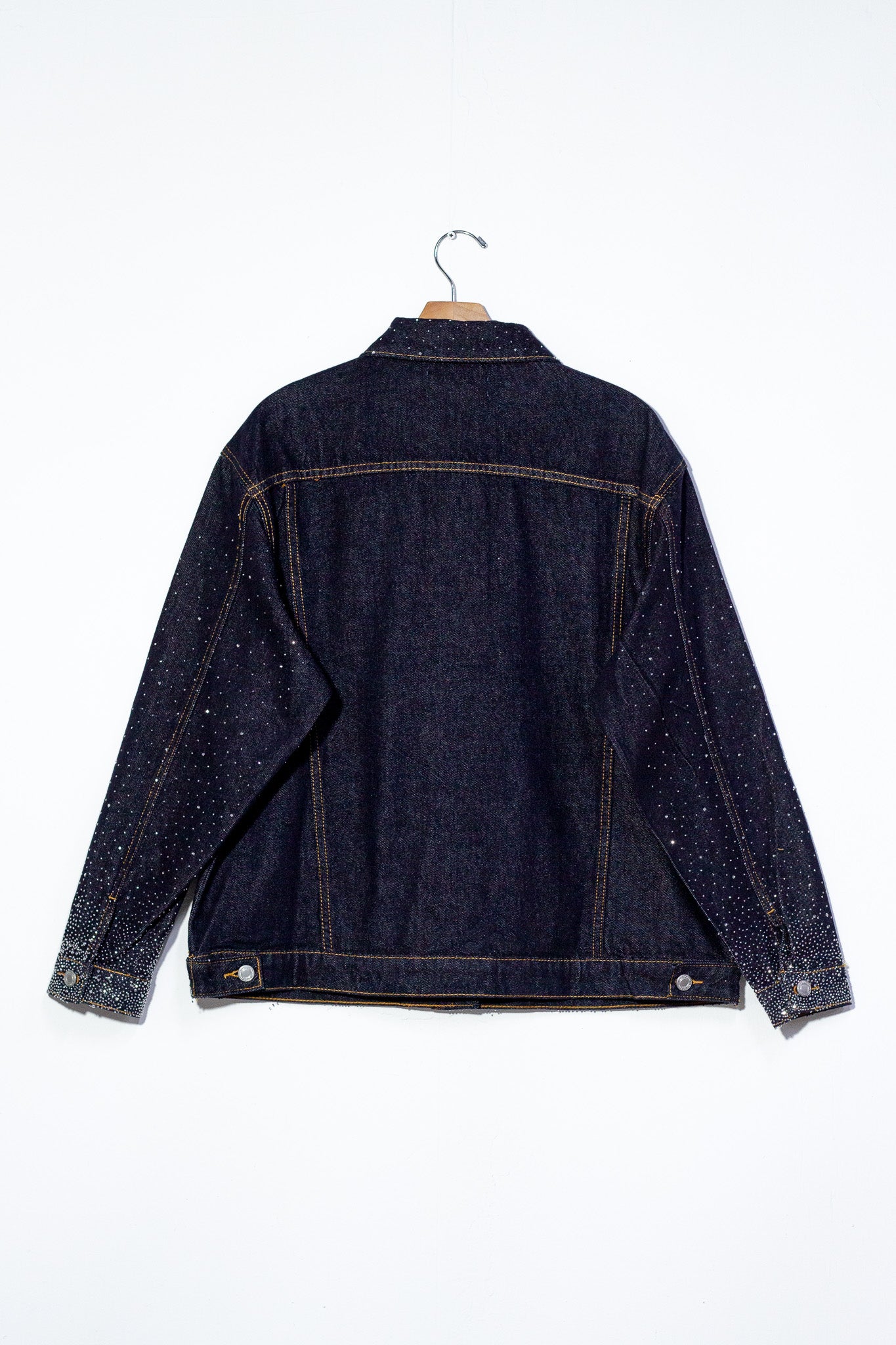 Chamarra denim piedras osc