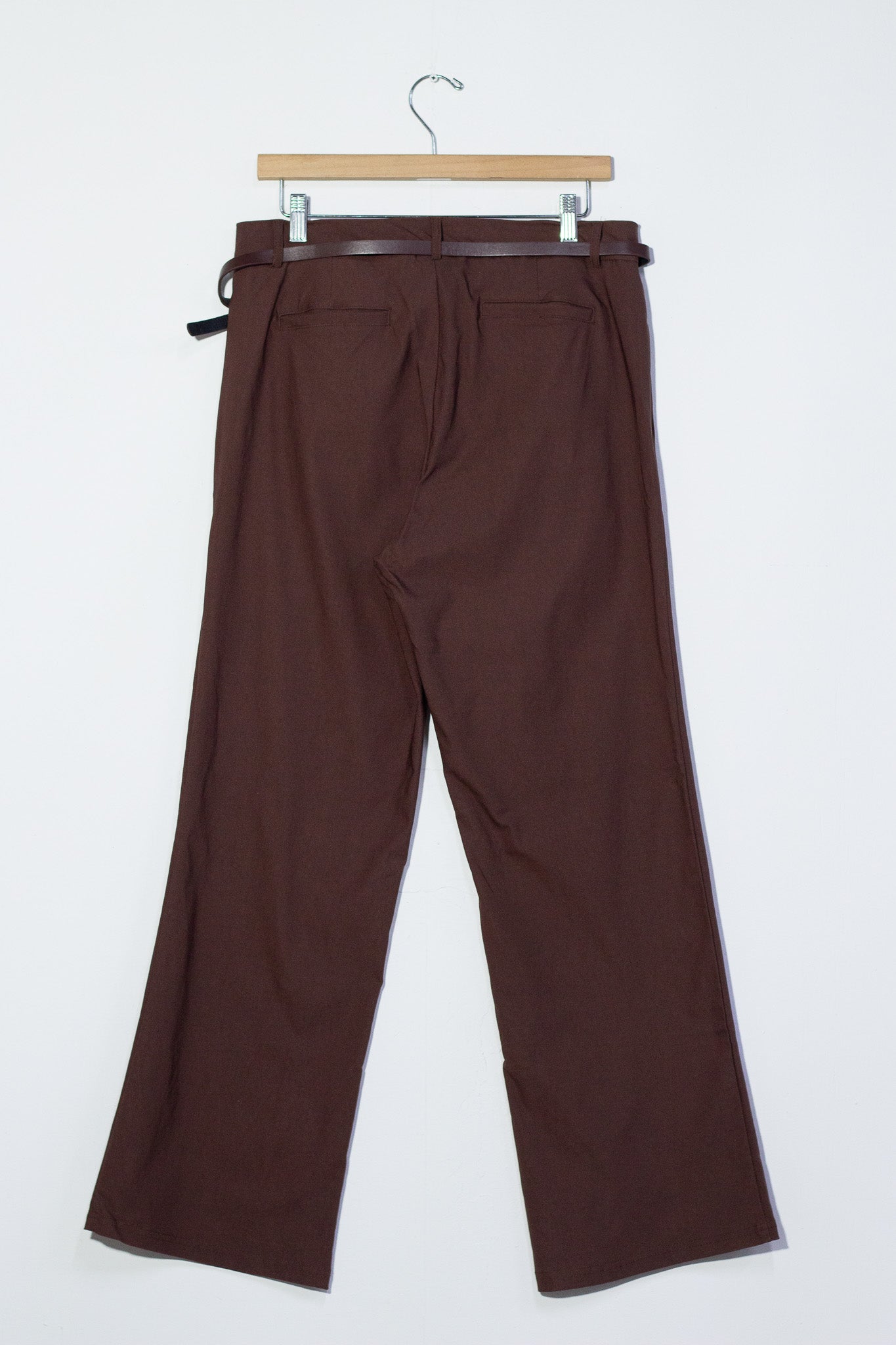 Pantalon de vestir cafe con cinto