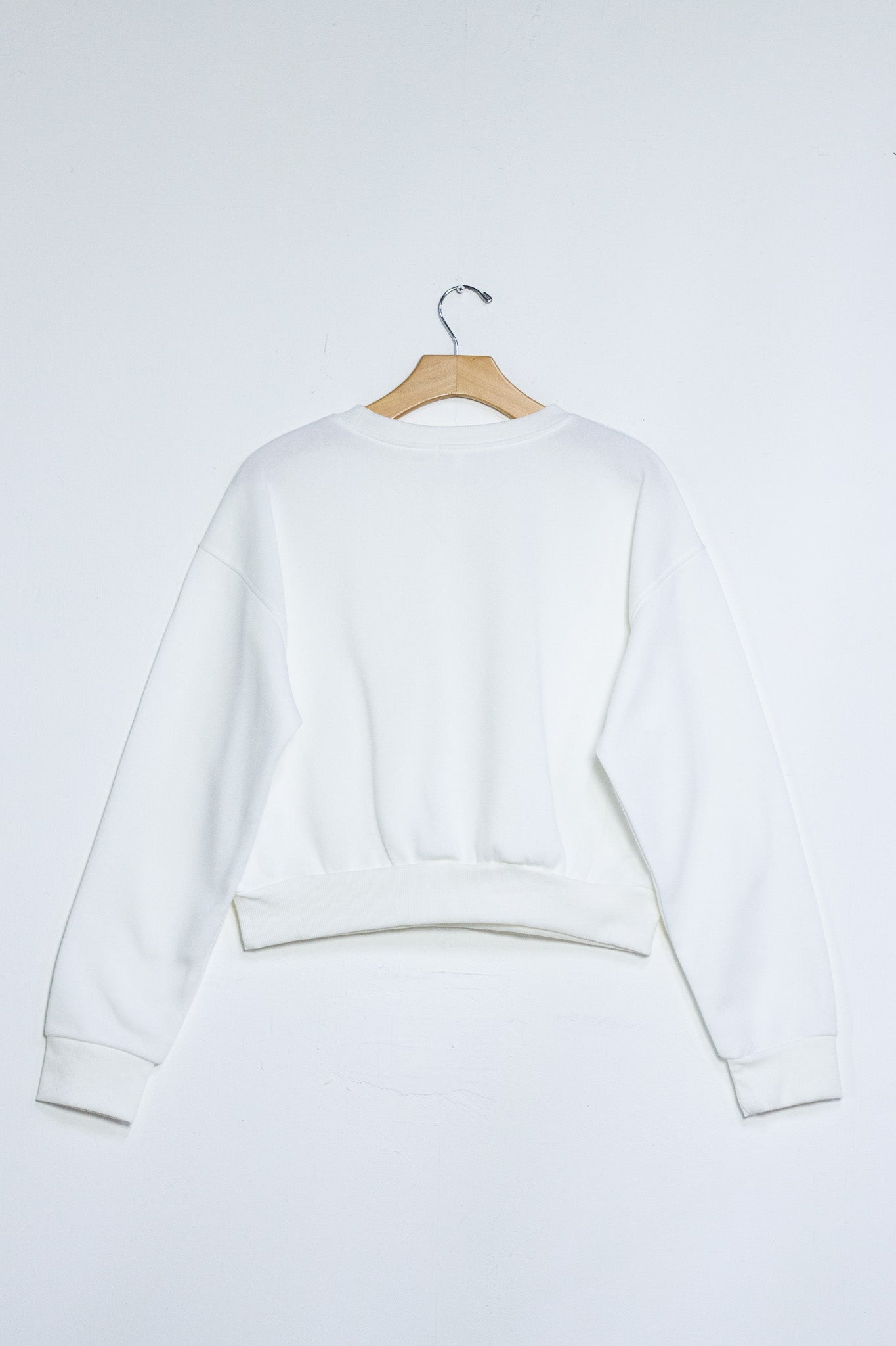 PLAIN BLUE CROP SWEATER