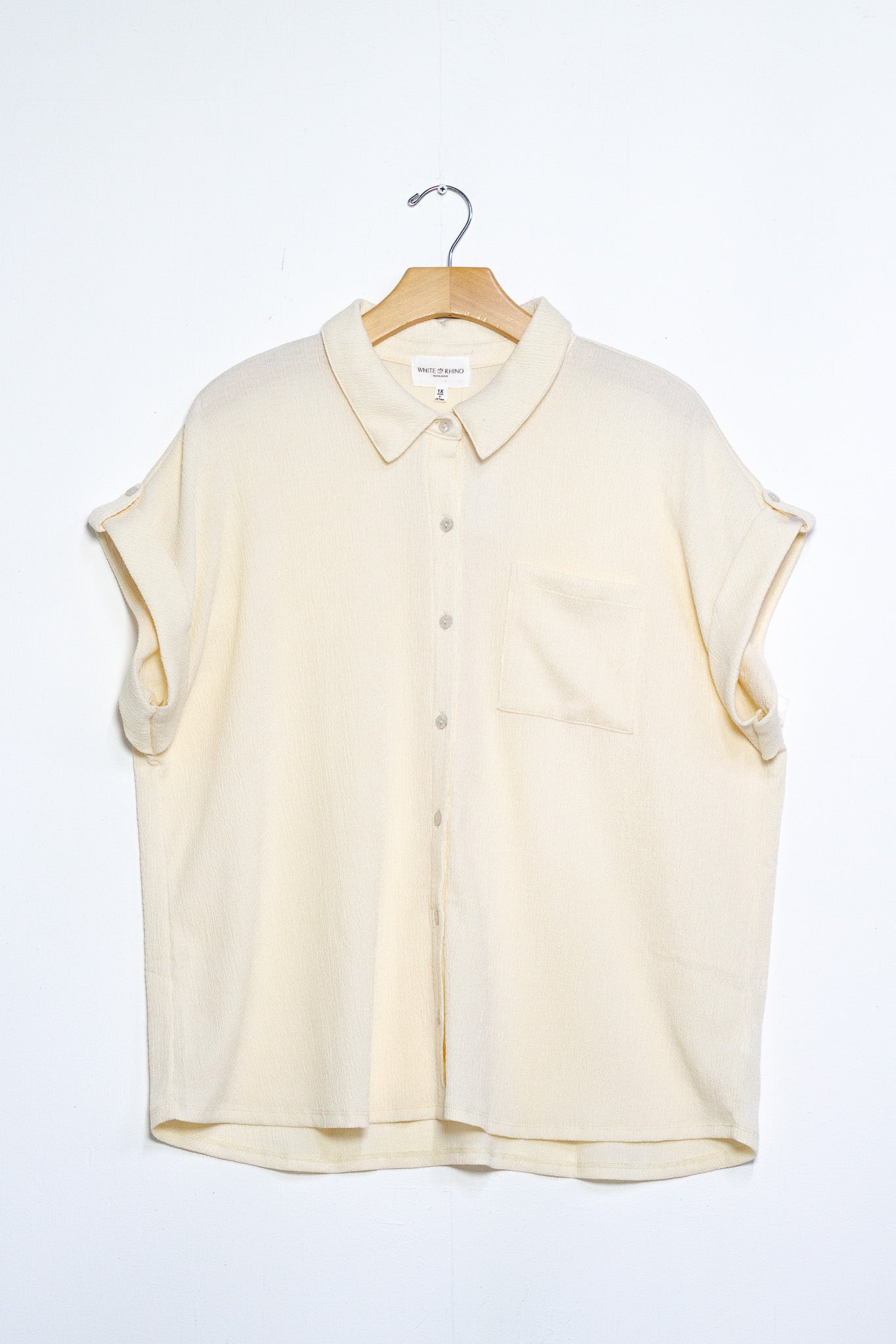 Camisa textura c/bolsa