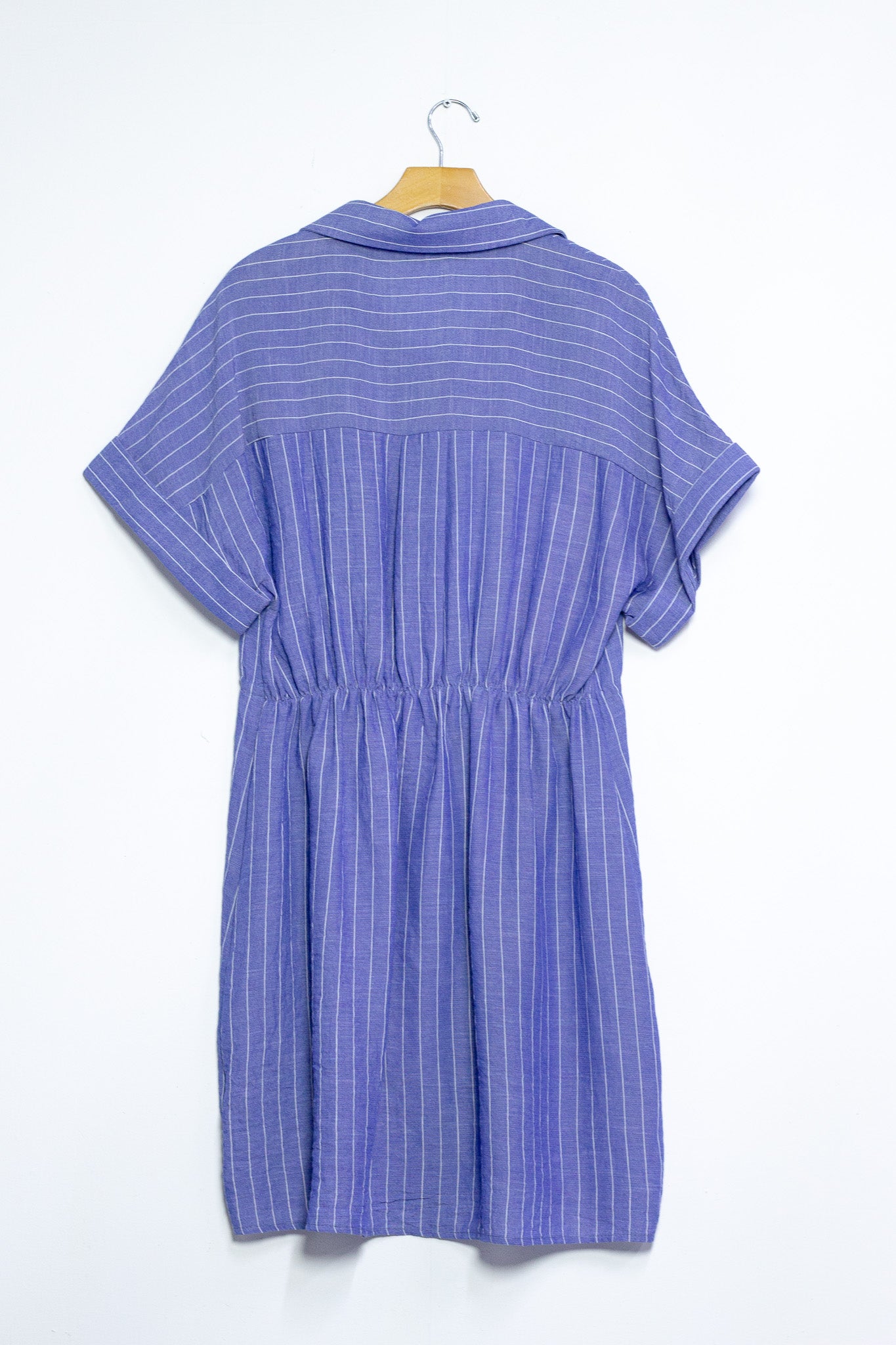 Vestido Curvy Camisero Rayas Cintura Elástica Fresco Versátil