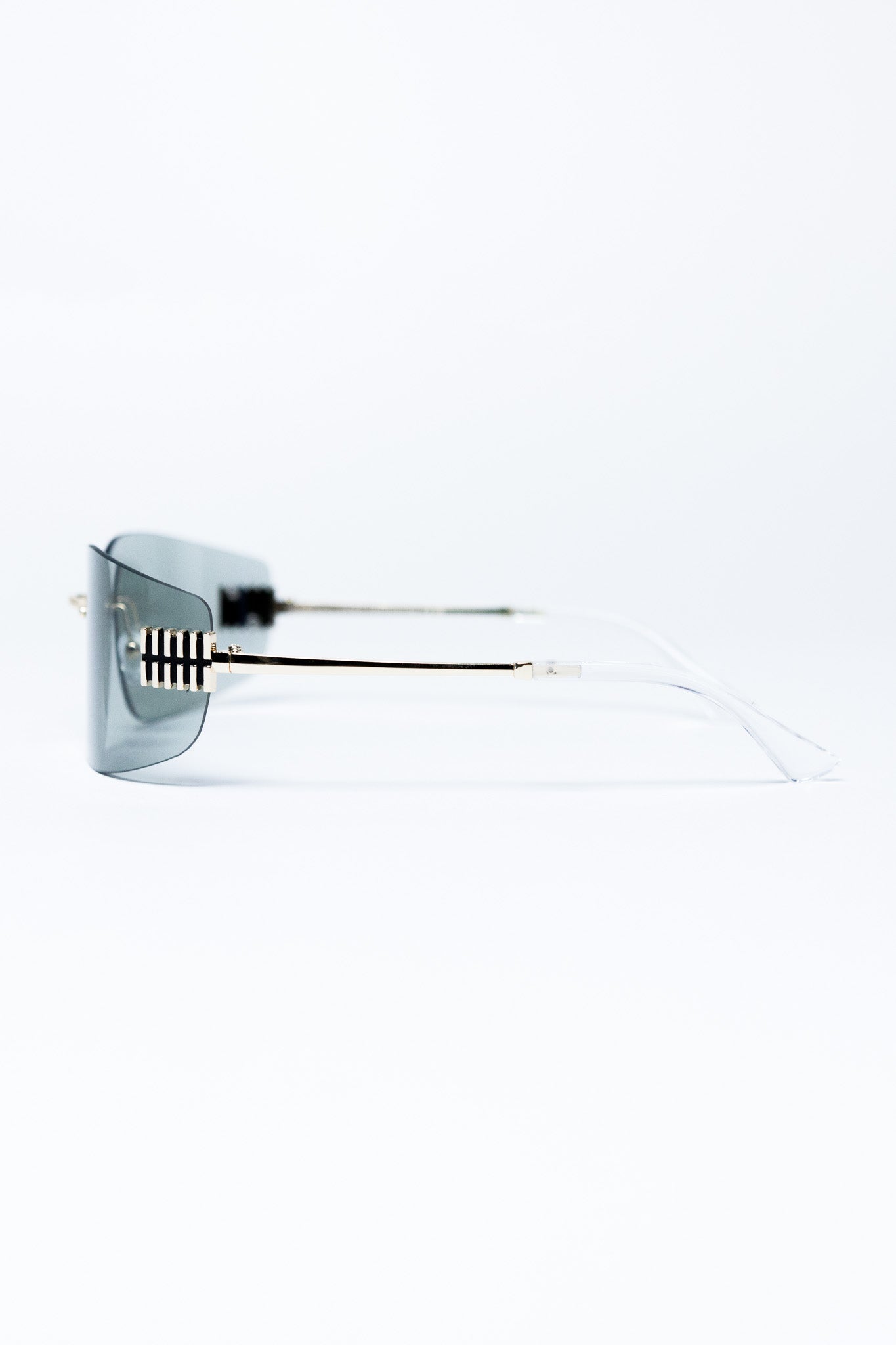 Lentes Sol Curvy-Friendly Rimless Verde Humo Inspired