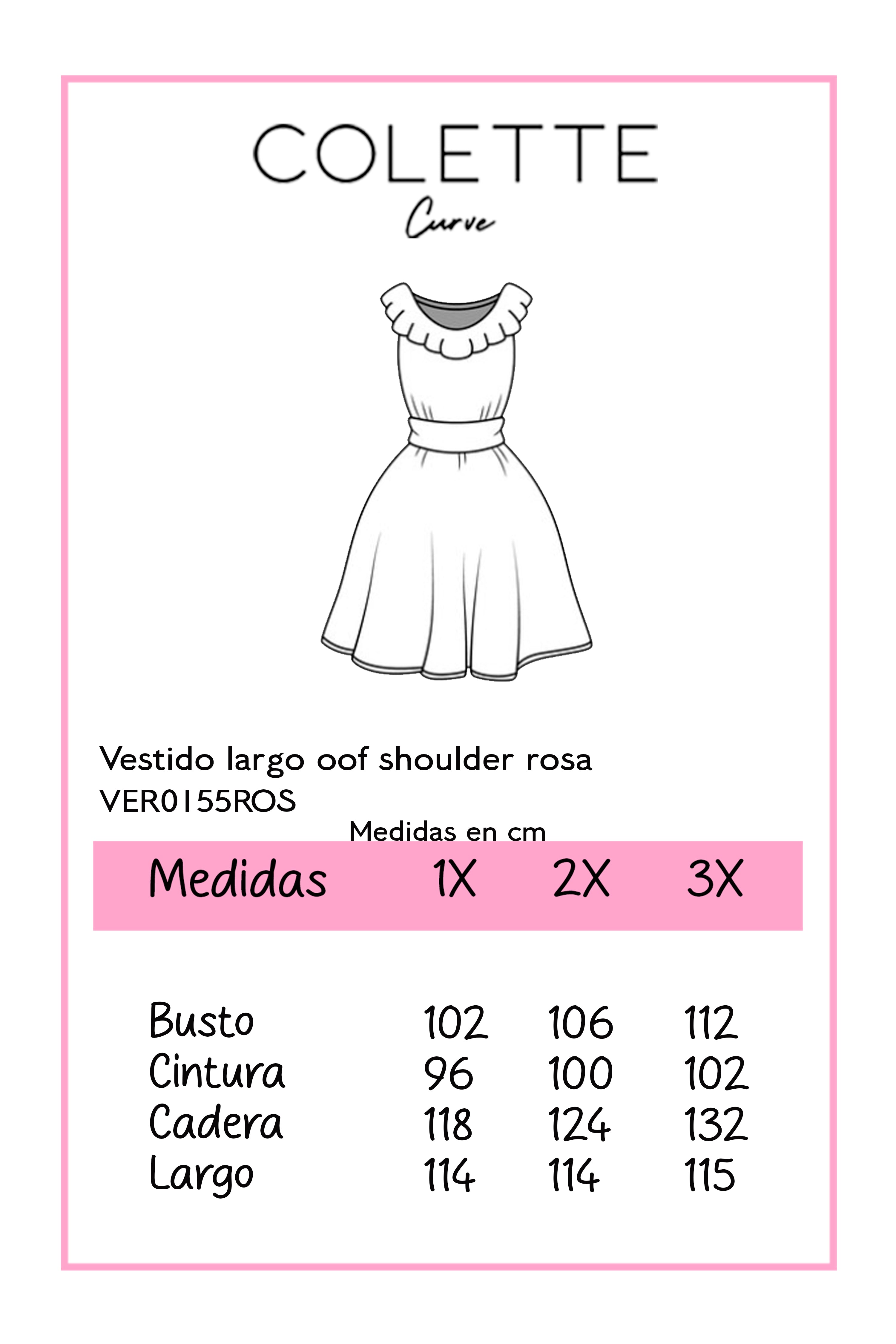 Vestido Curvy Largo Off Shoulder Femenino