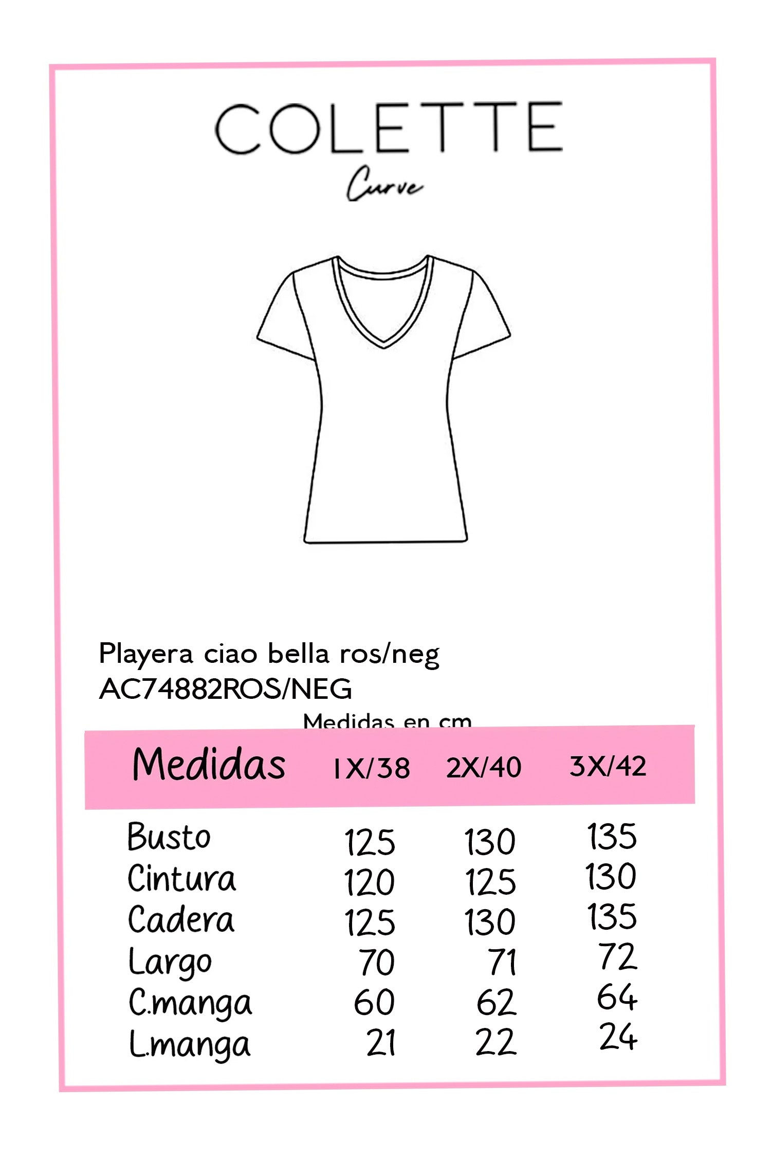 Playera Curvy Ciao Bella Rayas Rosa Palo