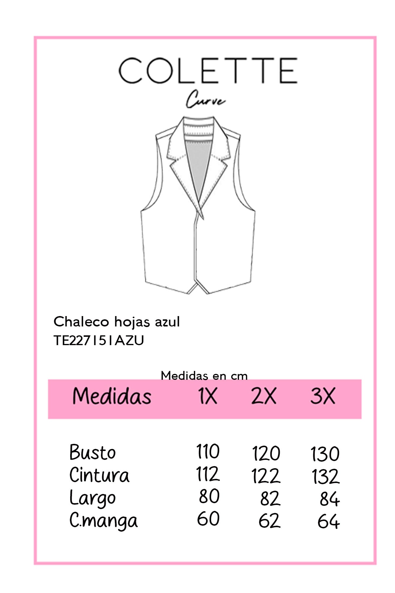 Chaleco estampado azul