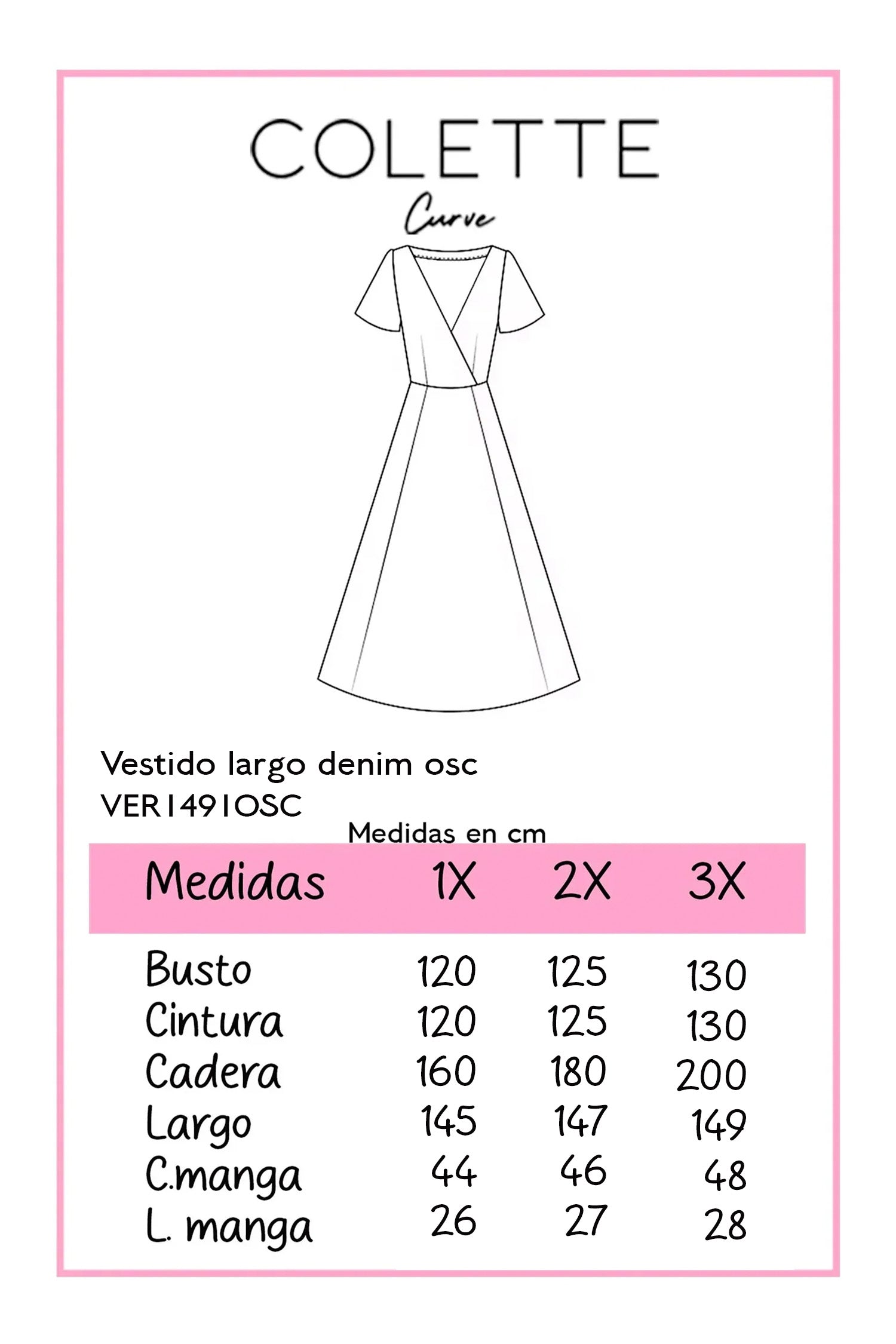 Vestido largo denim osc