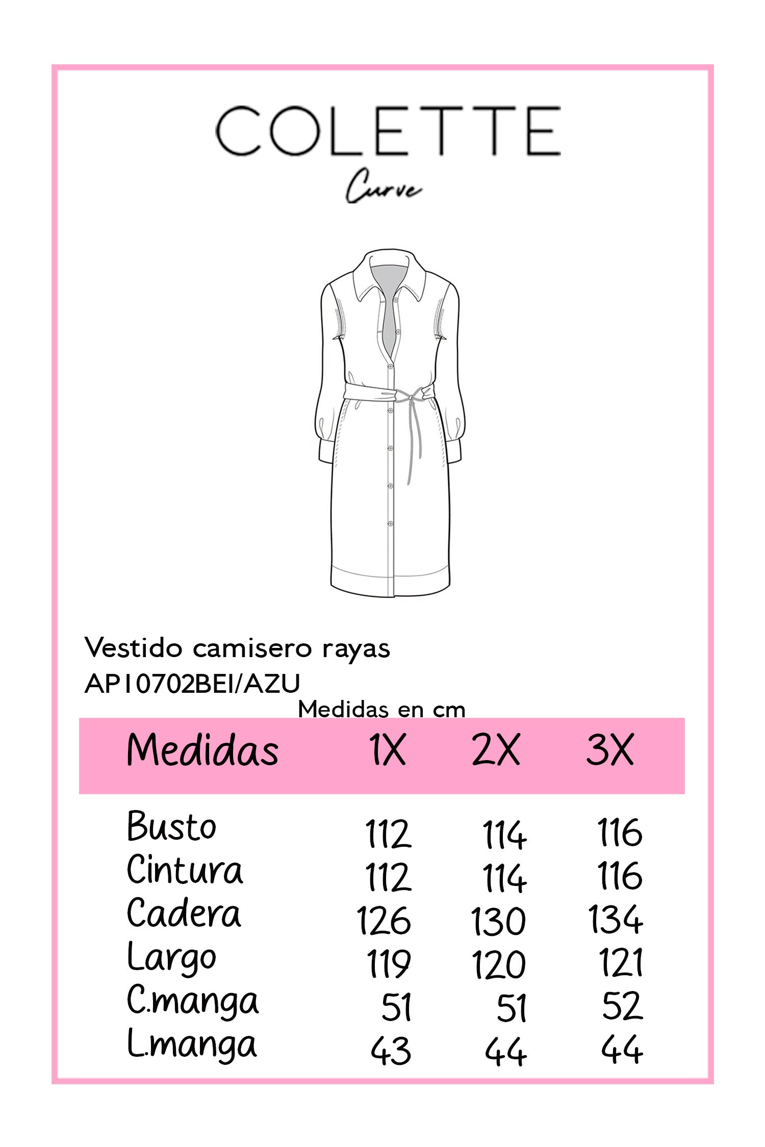 Vestido camisero rayas