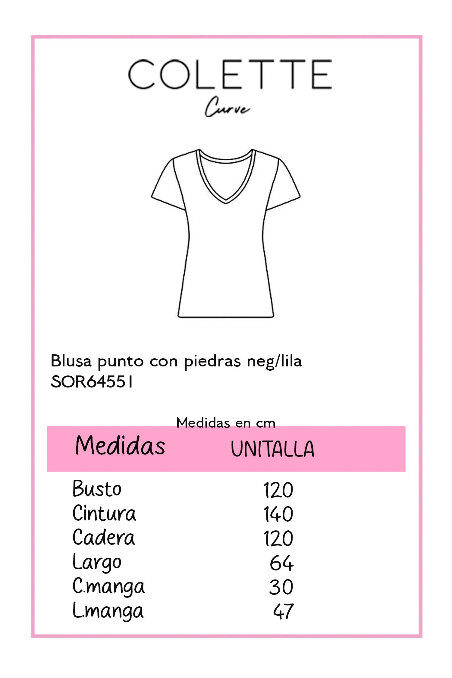 BLUSA DE PUNTO CON PIEDRAS NEG