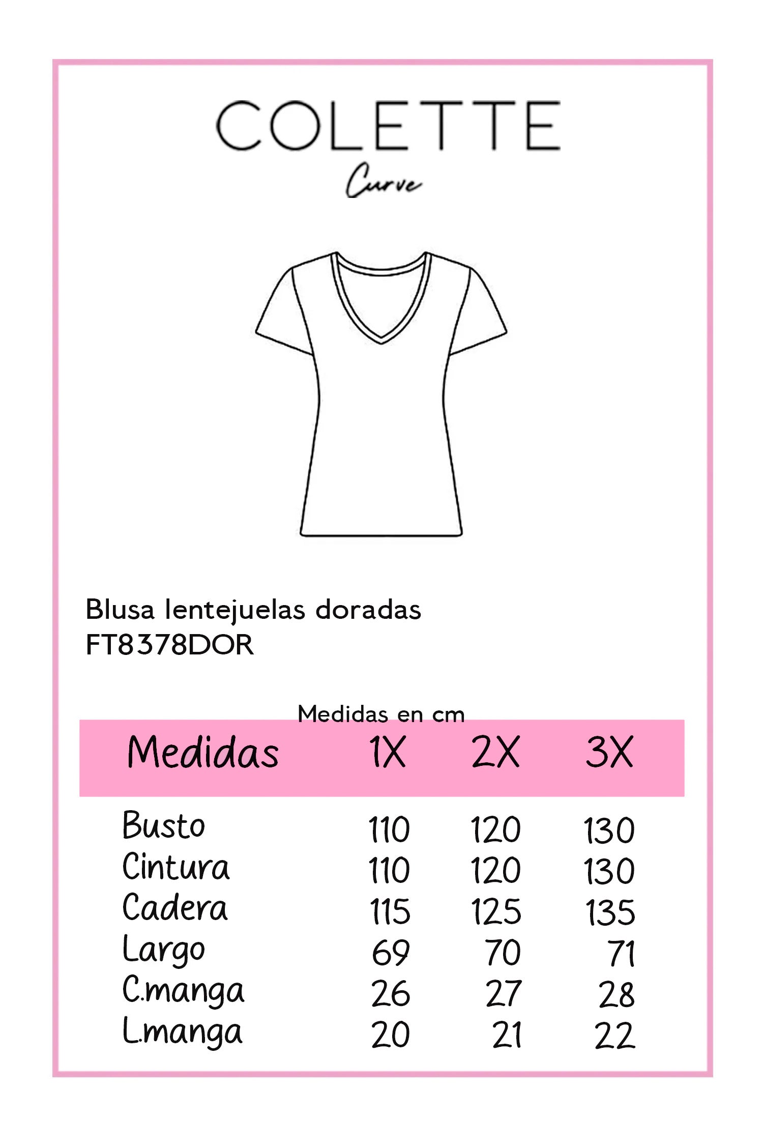 Blusa lentejuela dorada
